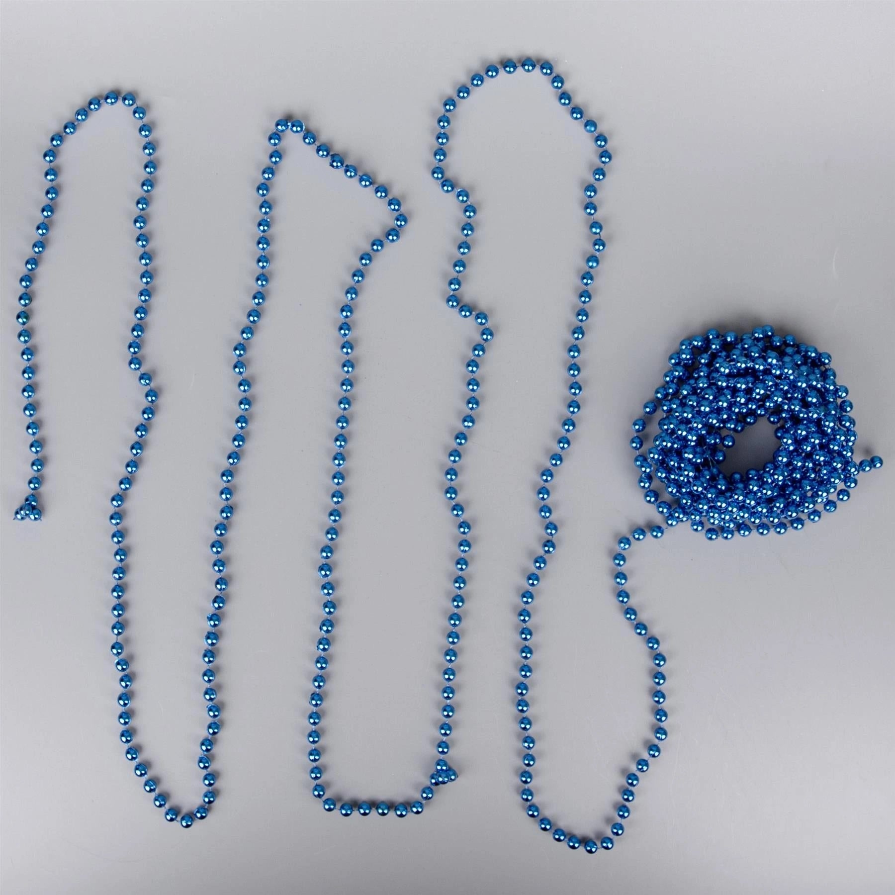 24ft Blue Hanging Bead Garland Christmas Tree Xmas Party Tinsel String Chain