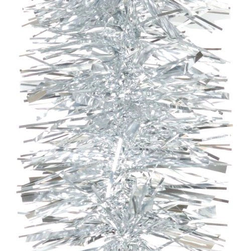 Silver Luxury Deluxe Chunky Christmas Tinsel Garland Tree Decoration 120mm thick