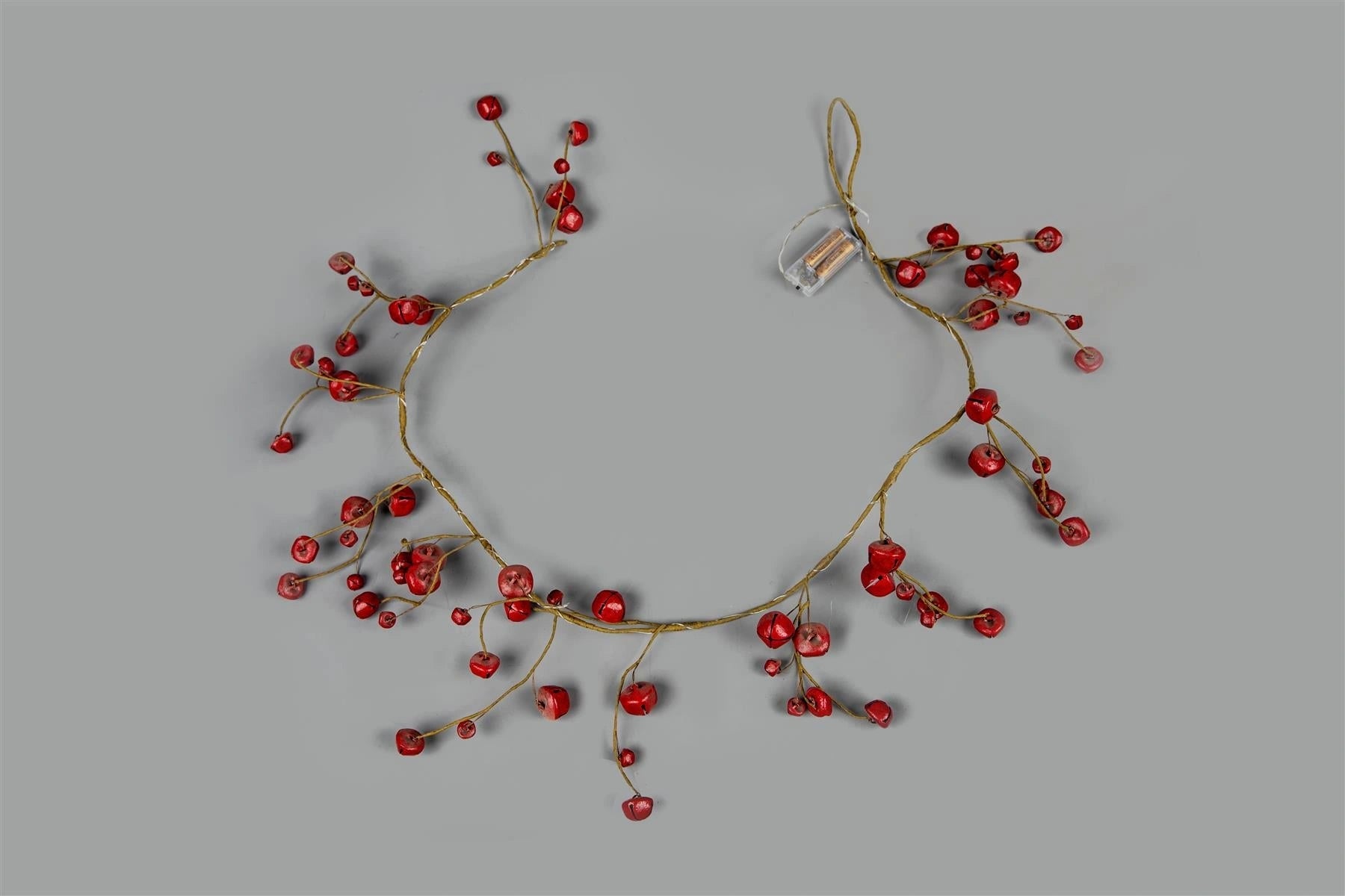 Red Bells Garland With 20 Leds 150Cm