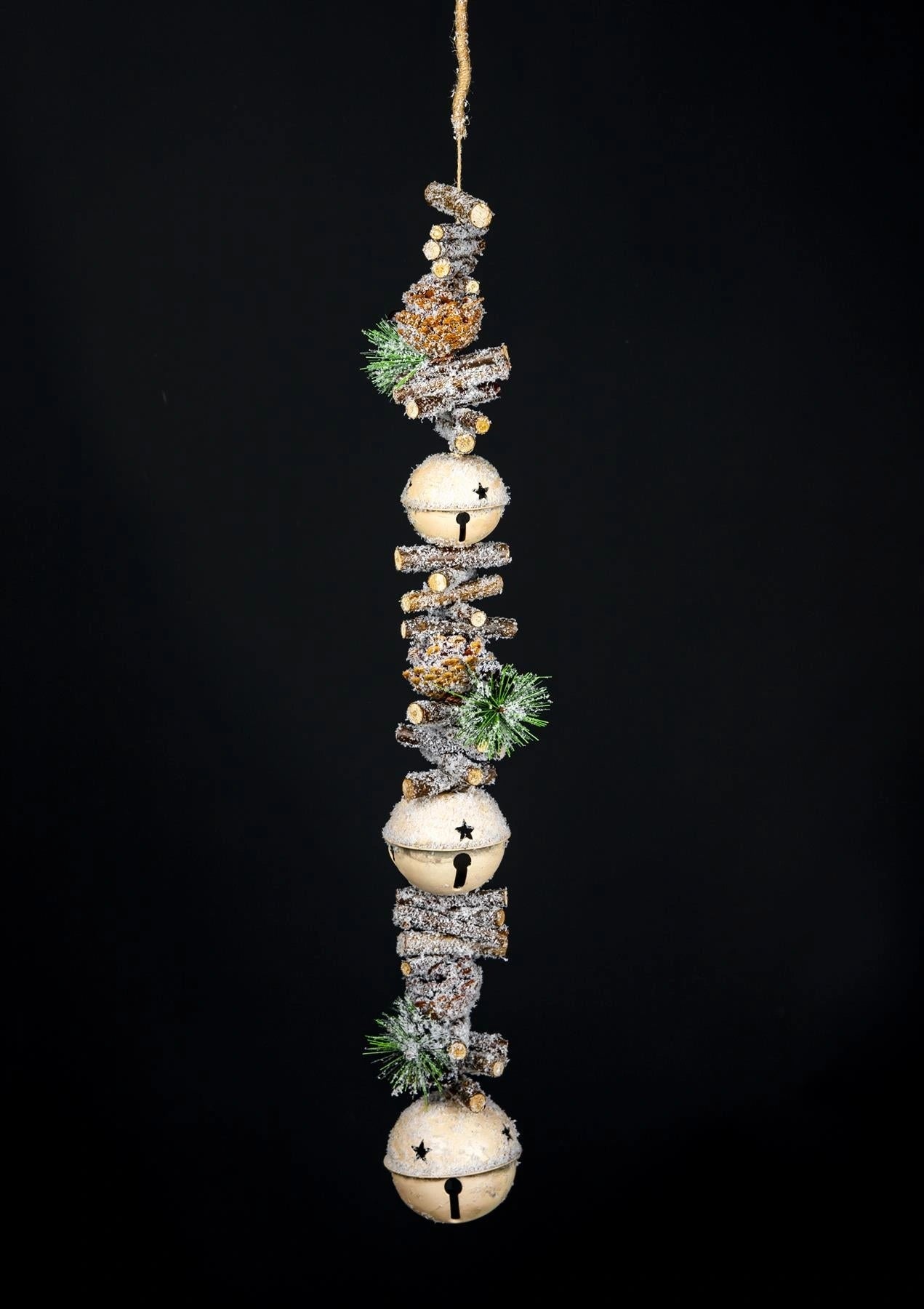 Christmas Hanging Ornament Cream Jingle Bell Wall Door Xmas Tree Home Decor 90CM