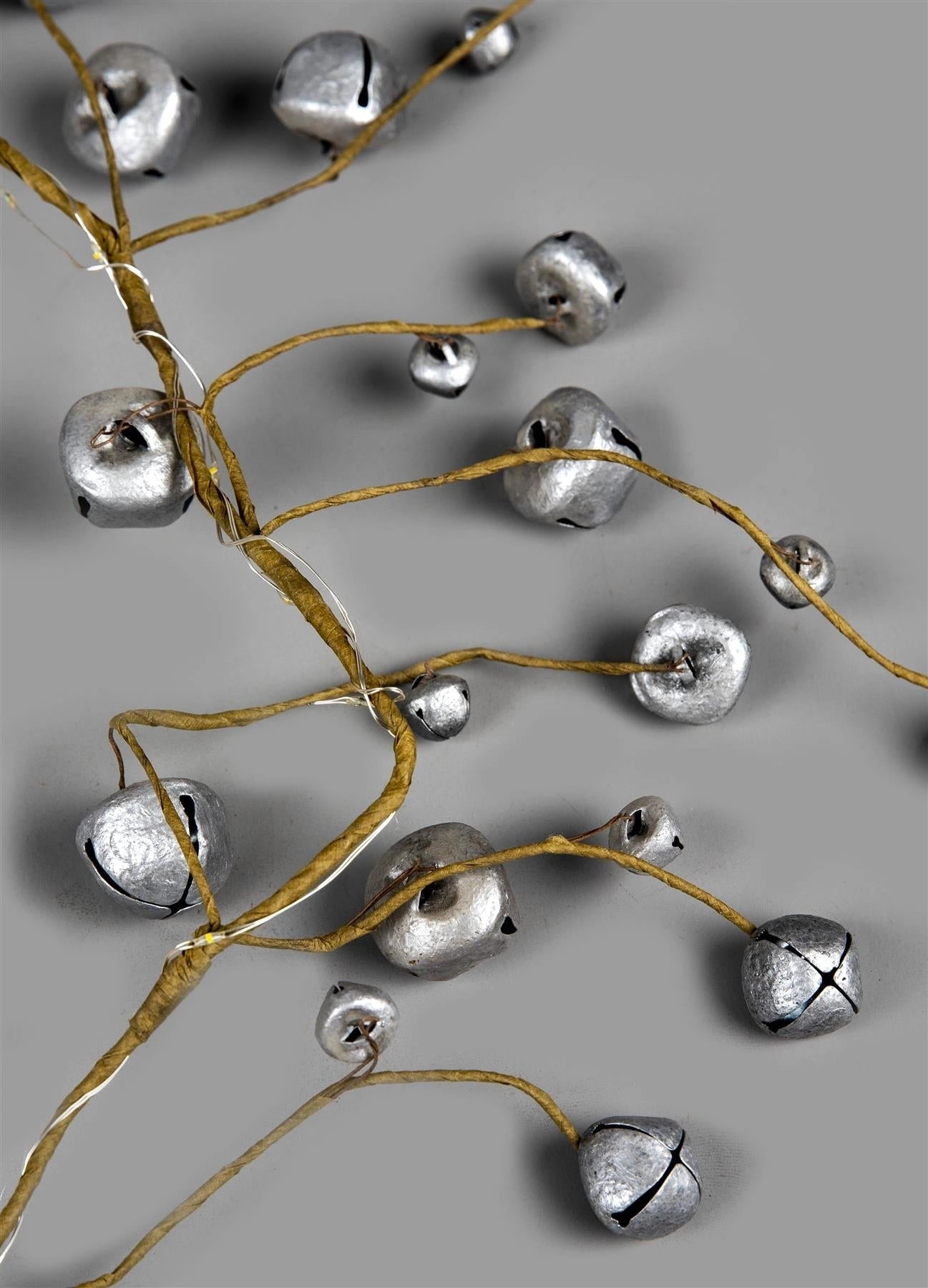 Christmas Wall Home Decorative Hanging LED Silver Bells Xmas Party Decorations