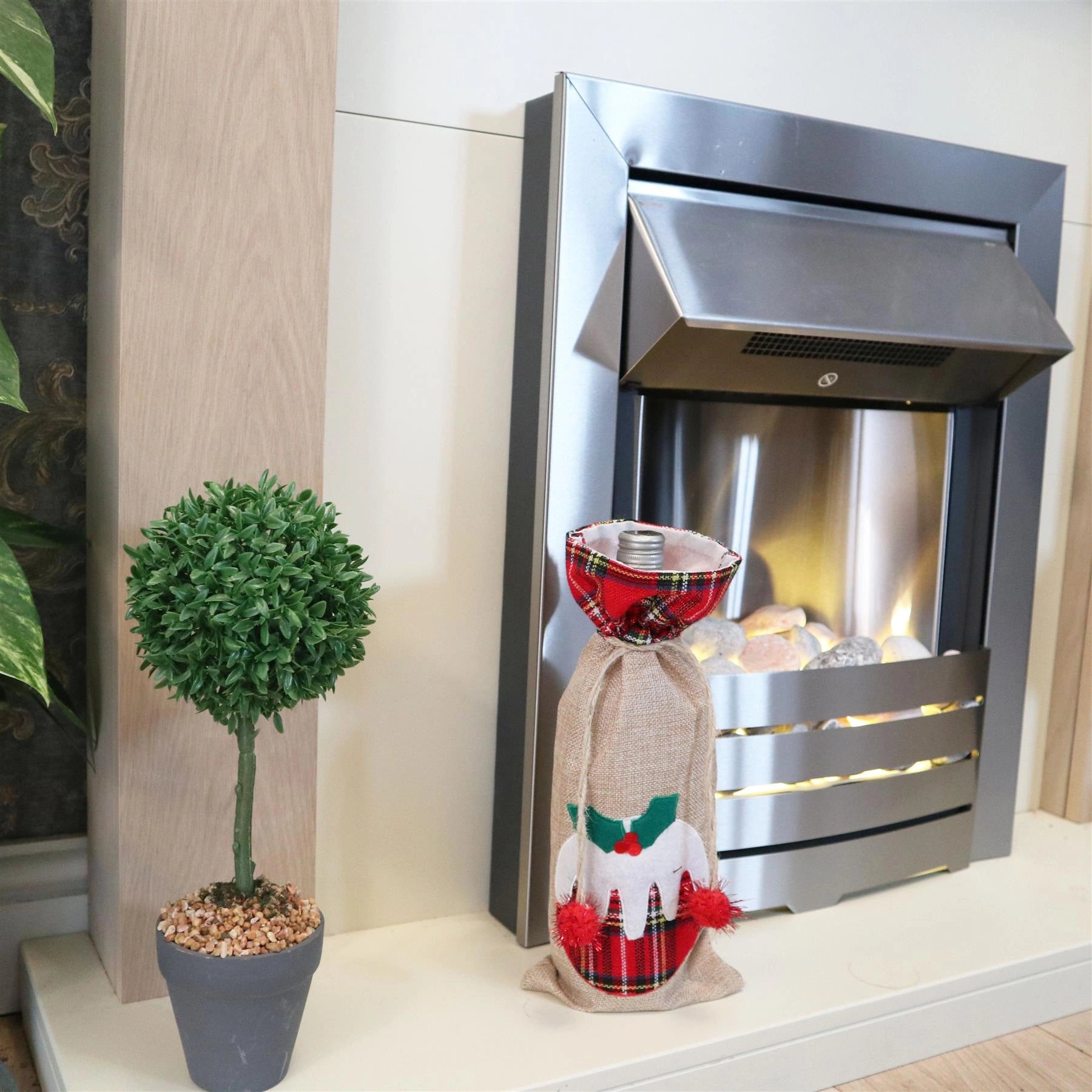 Dinner Table Decorations Wine Bottle Covers Home Party Christmas Pudding Bags