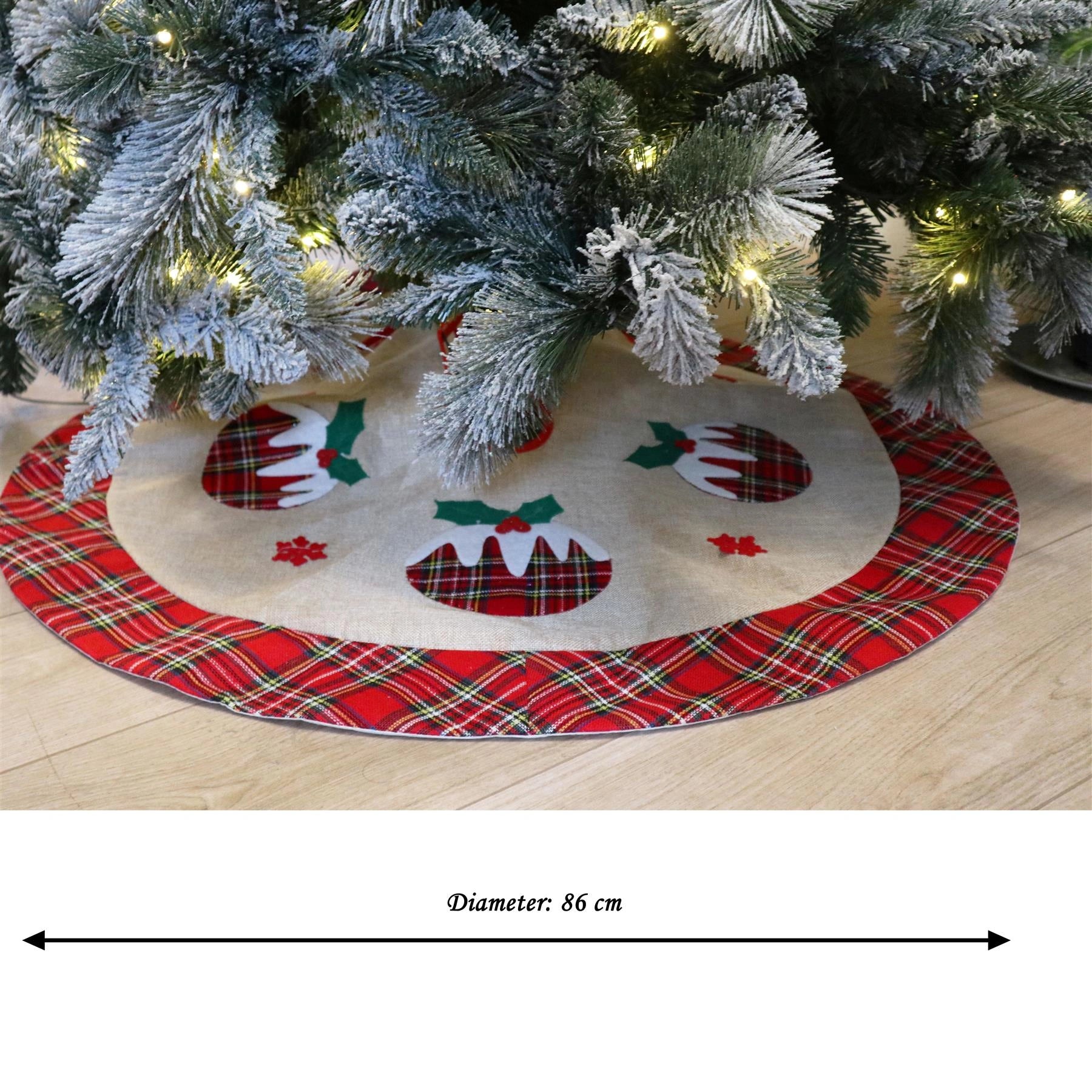 Printed Pattern Snowflake Tree Skirt Christmas Floor Mat Holiday Home Decoration