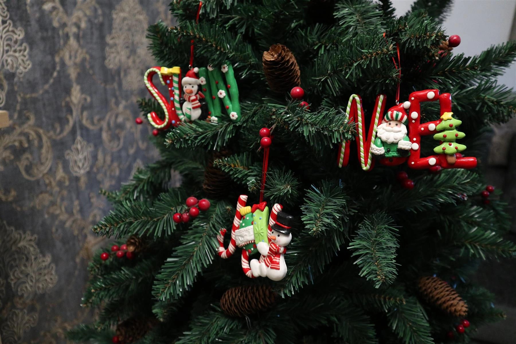 Hanging Decoration Christmas Word Noel Joy Snow XMAS Tree Wall Home Ornaments X3