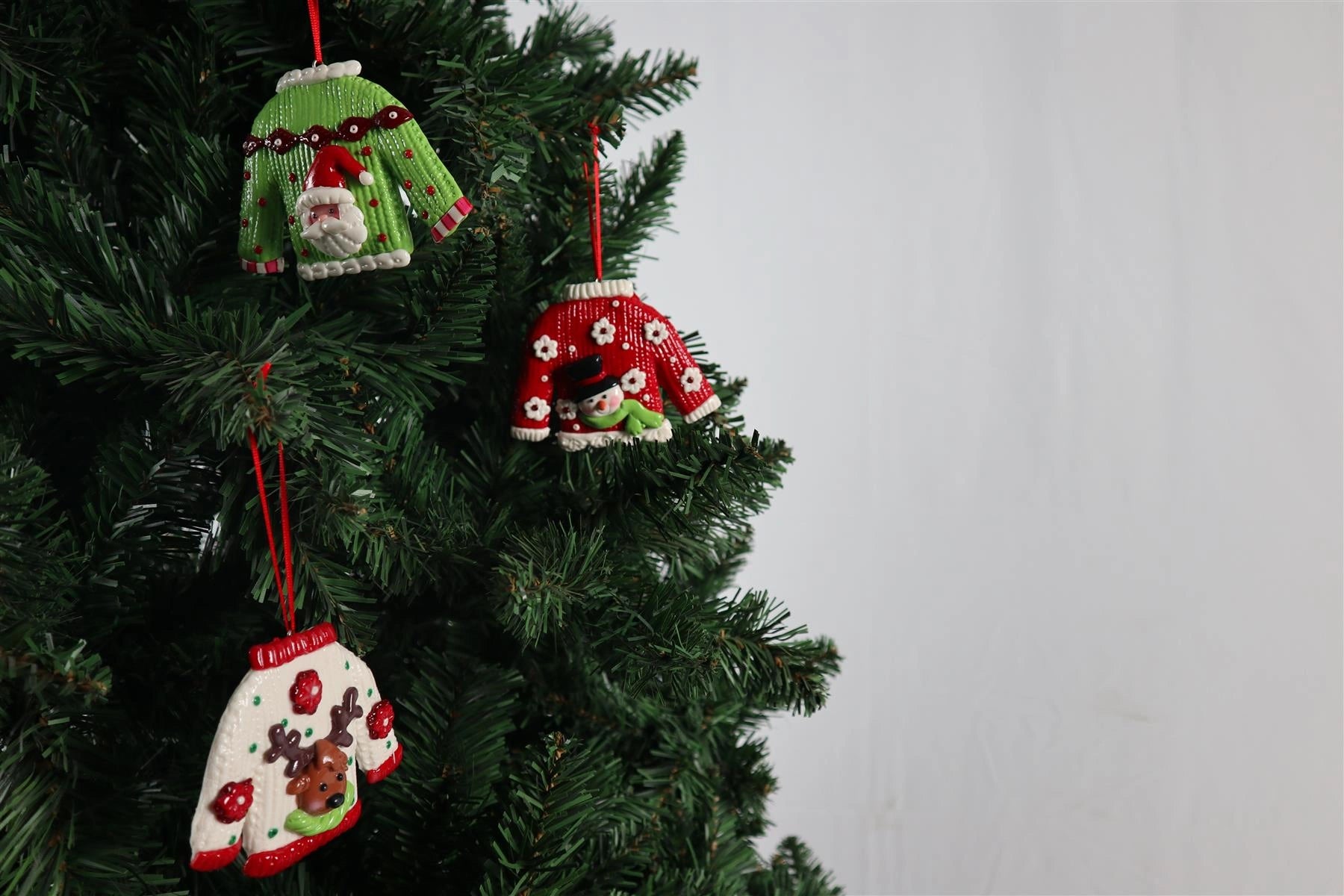 Christmas Hanging Decorations 3Pcs Ceramic