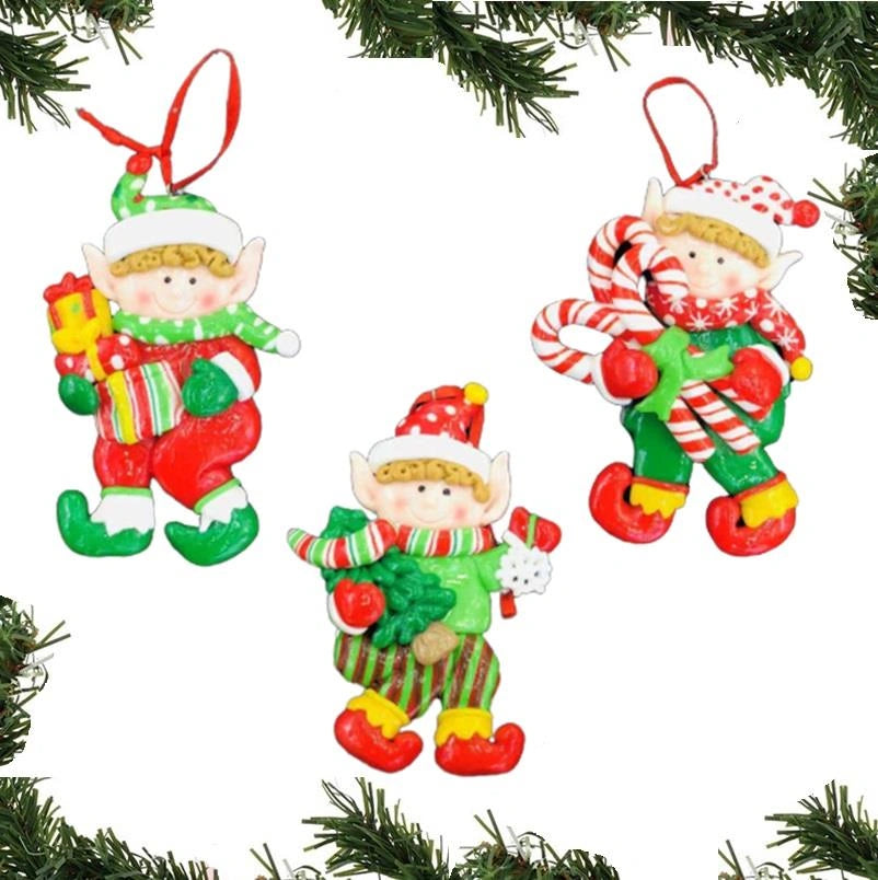 Christmas Tree Cute Santa Hanging Wall Decorations Xmas Eve Party Supply 3pc