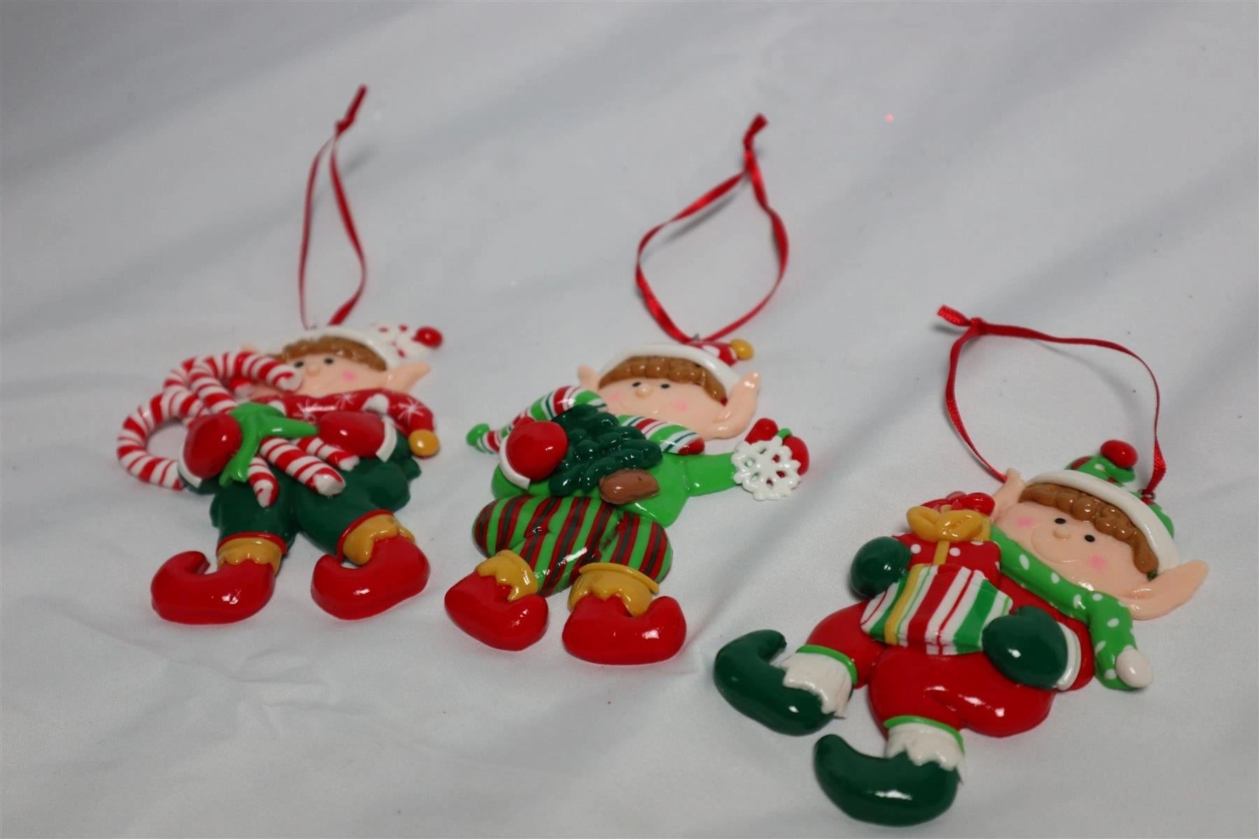 Christmas Tree Cute Santa Hanging Wall Decorations Xmas Eve Party Supply 3pc