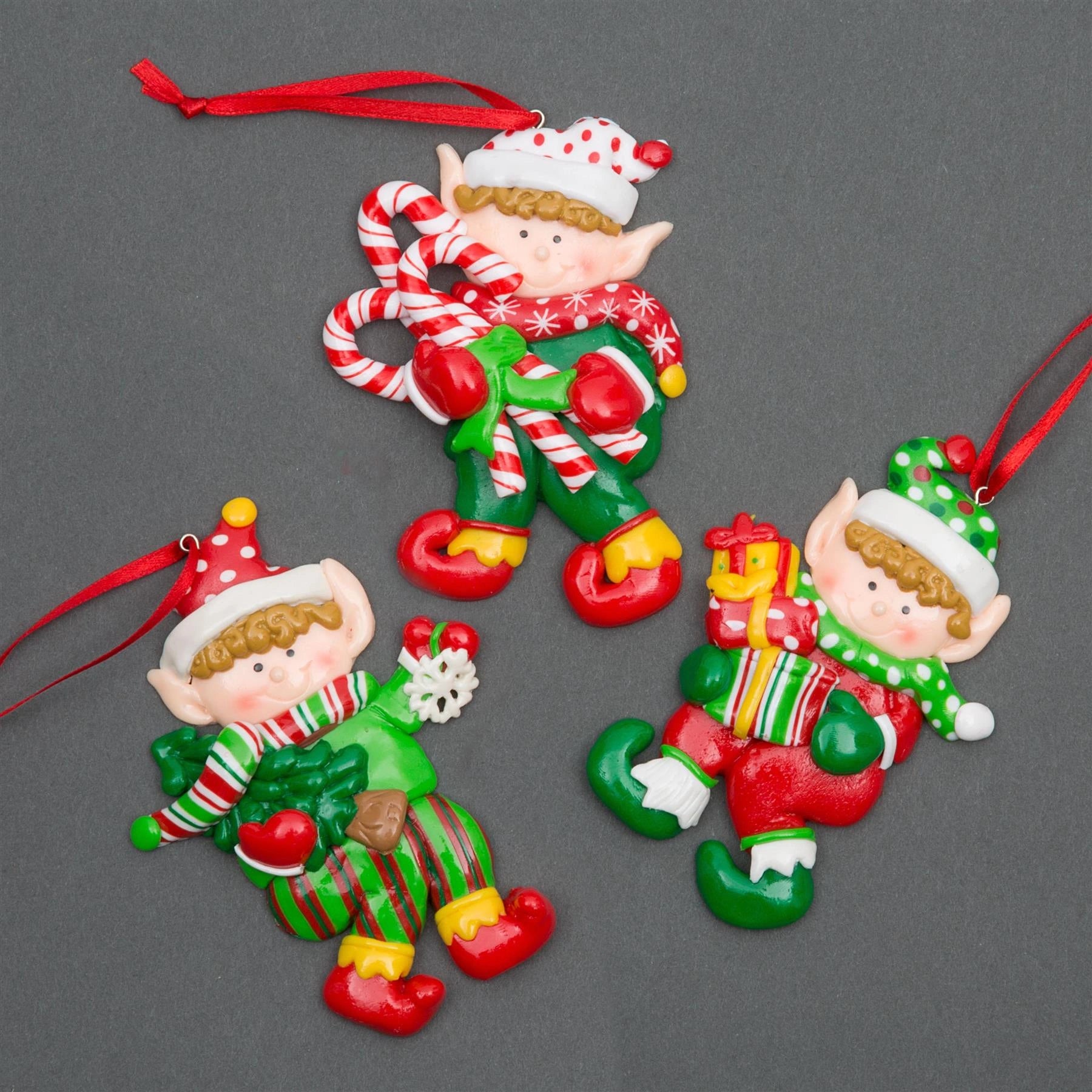 Christmas Tree Cute Santa Hanging Wall Decorations Xmas Eve Party Supply 3pc