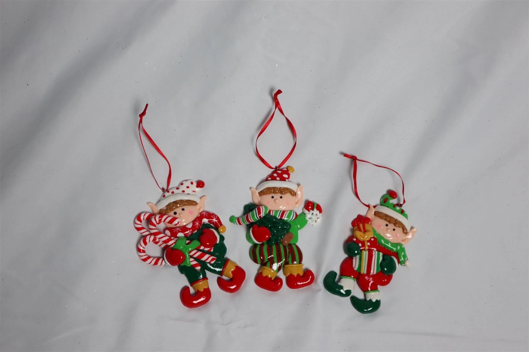 Christmas Tree Cute Santa Hanging Wall Decorations Xmas Eve Party Supply 3pc