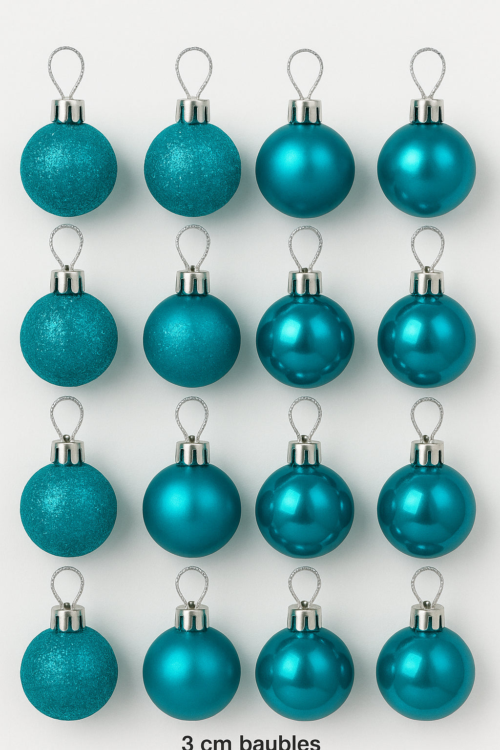 12X Christmas Baubles Tree Ornaments Teal Blue Ball Xmas Hanging Decoration 30mm
