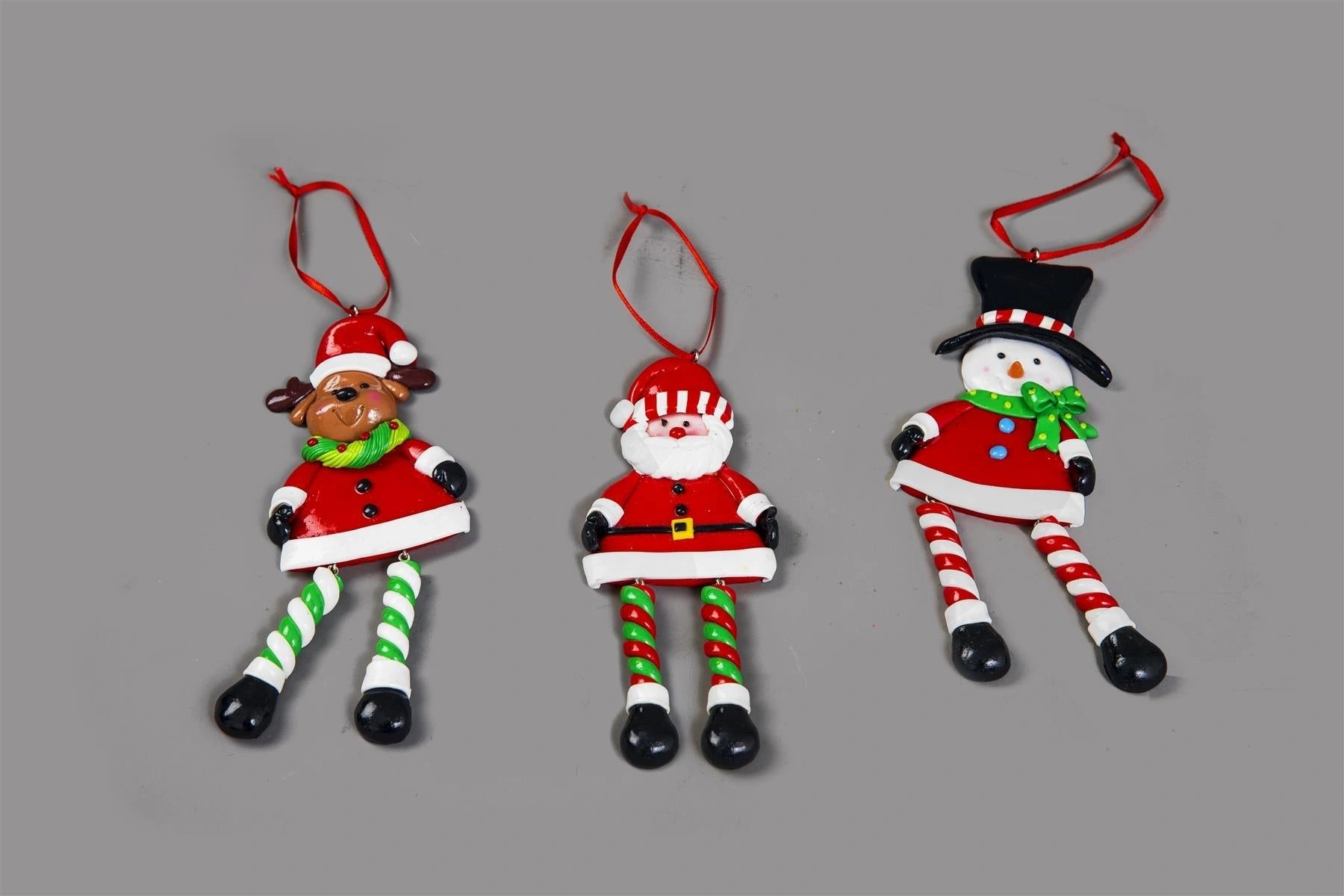 Hanging Decorations Christmas Santa Snowman Reindeer Xmas Tree Wall Ornaments X3