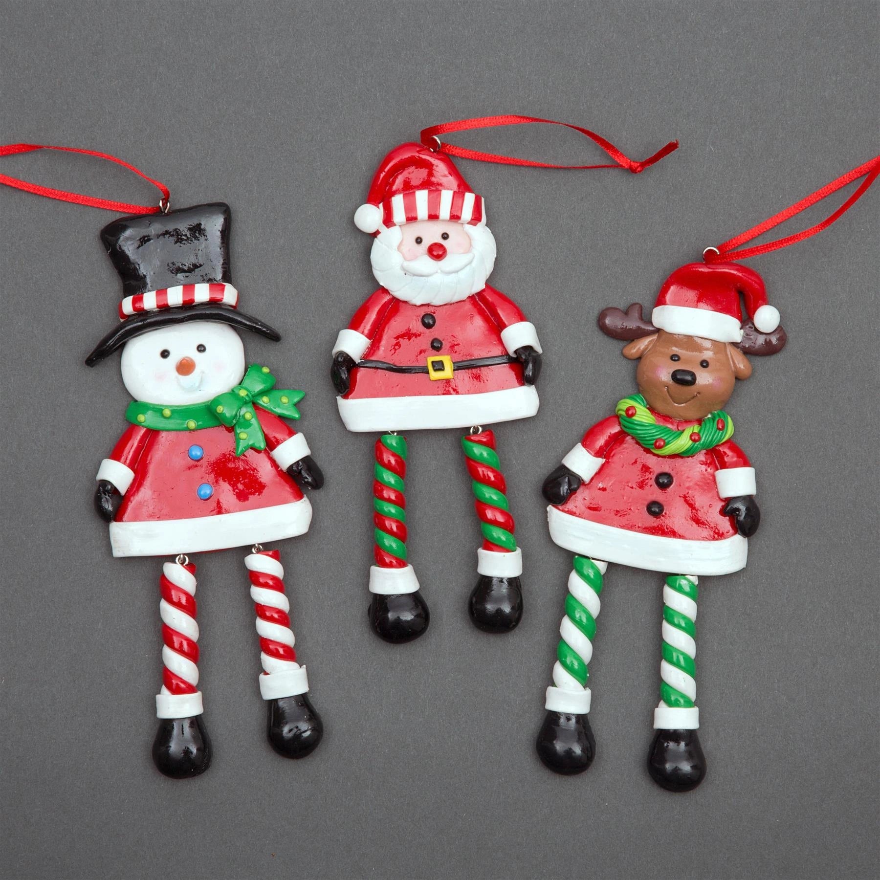 Hanging Decorations Christmas Santa Snowman Reindeer Xmas Tree Wall Ornaments X3