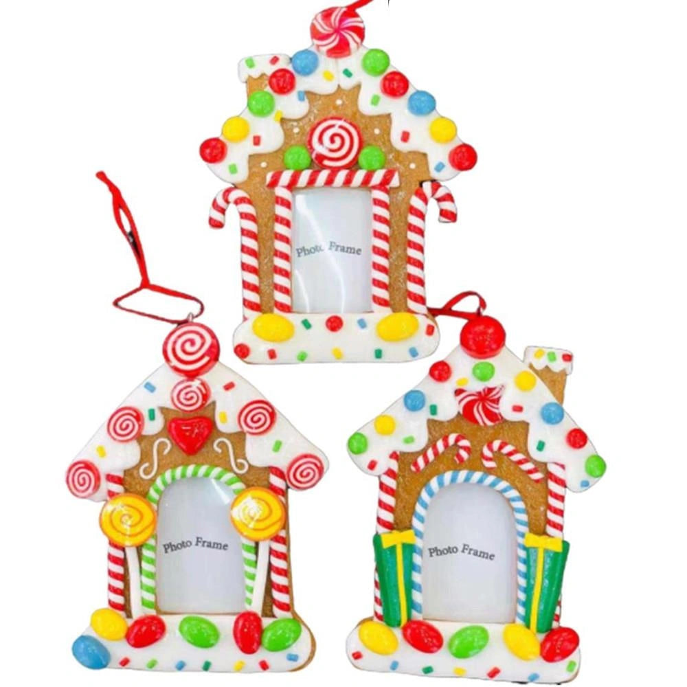 3Pcs Christmas Tree Hanging Pendants Photo Frames Xmas Home Party Ornament Decor