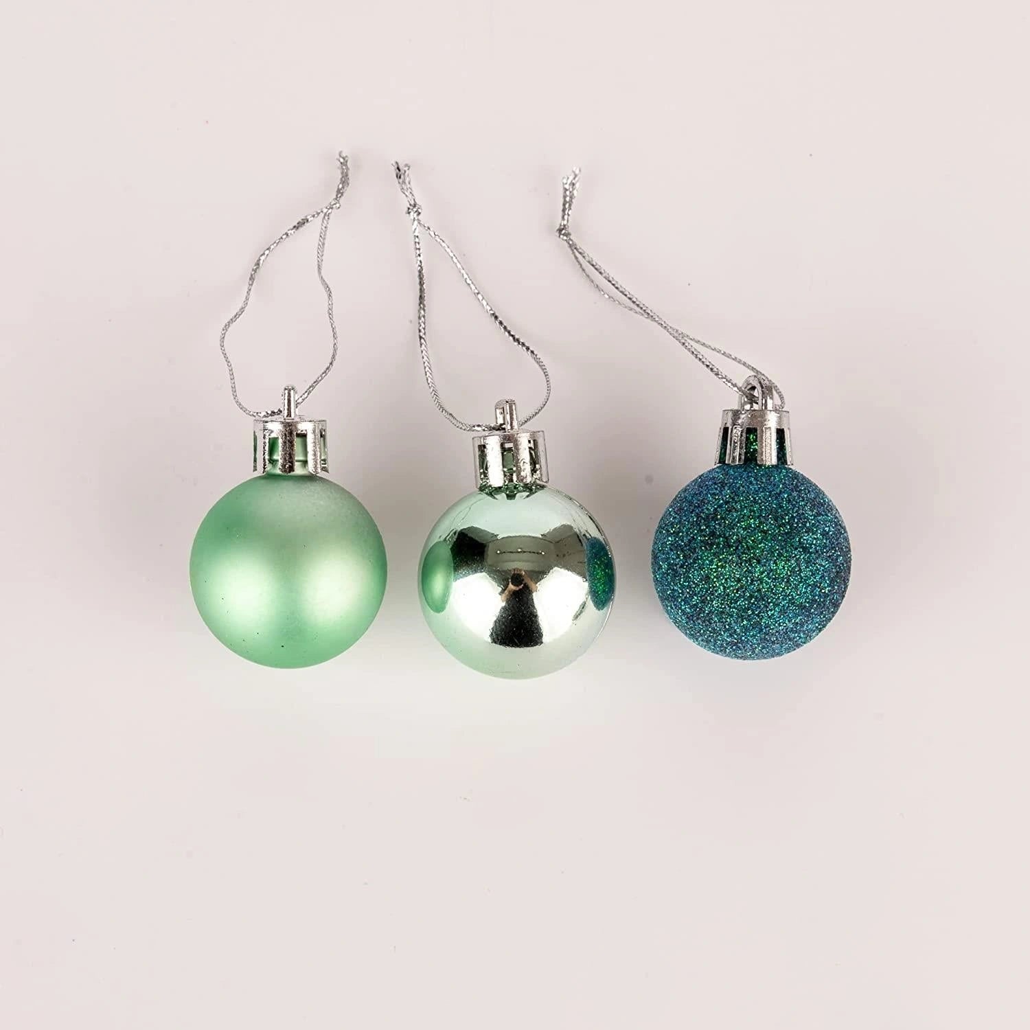 12X Christmas Baubles Hanging Decoration Turquoise Ball Xmas Tree Ornament 30mm