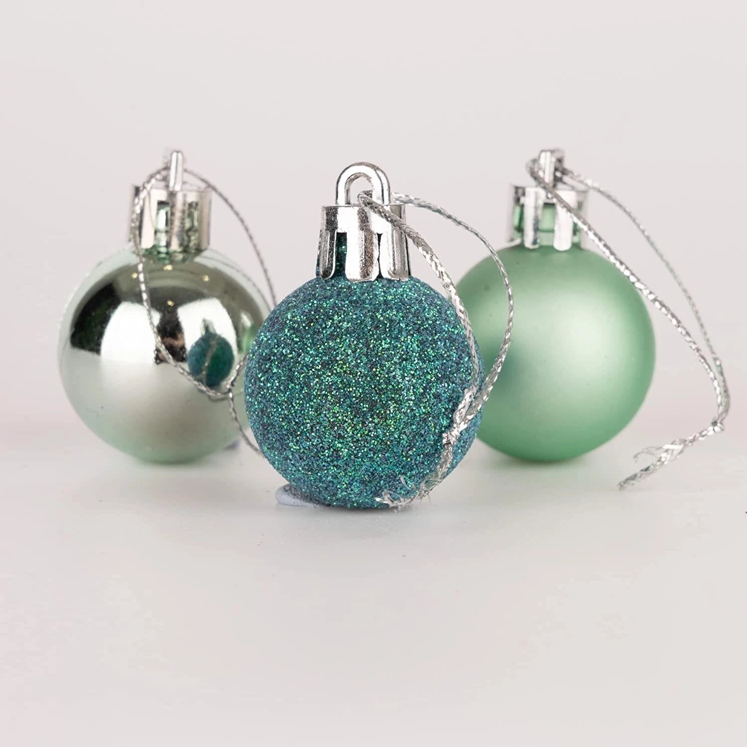 Baubles Turquoise 3Cm 12Pcs Set Pvc