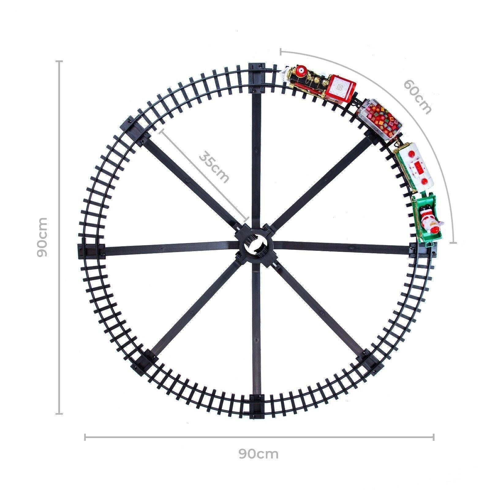 Tree Train Set Around Christmas Tree Lights Musical Battery Operated XMAS Decor