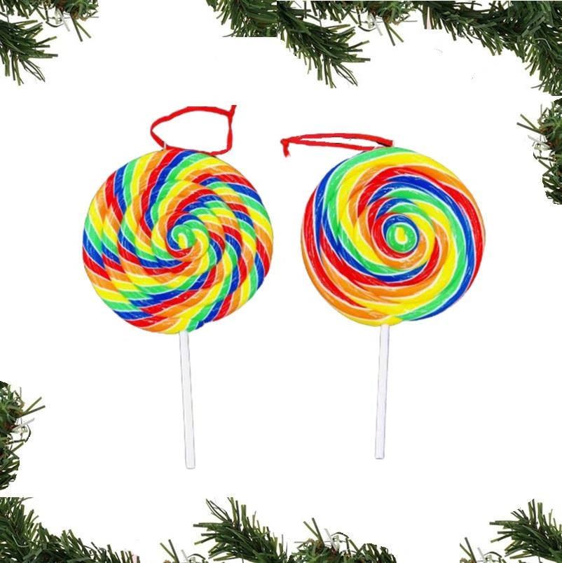 Hanging Decorations Christmas Lollipop Pendants Xmas Tree Wall Home Ornaments X2