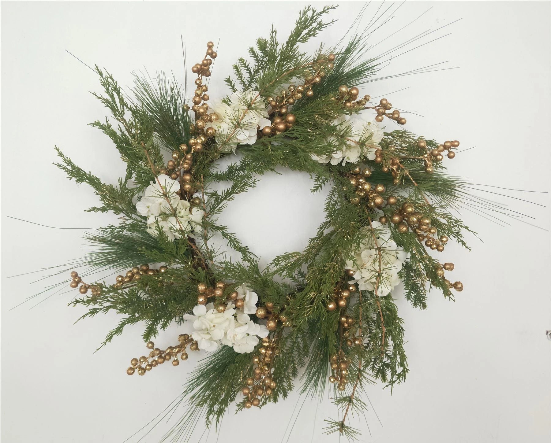 Artificial Christmas Wreath Bushy Flower Berried Door Wall Xmas Home Decorations
