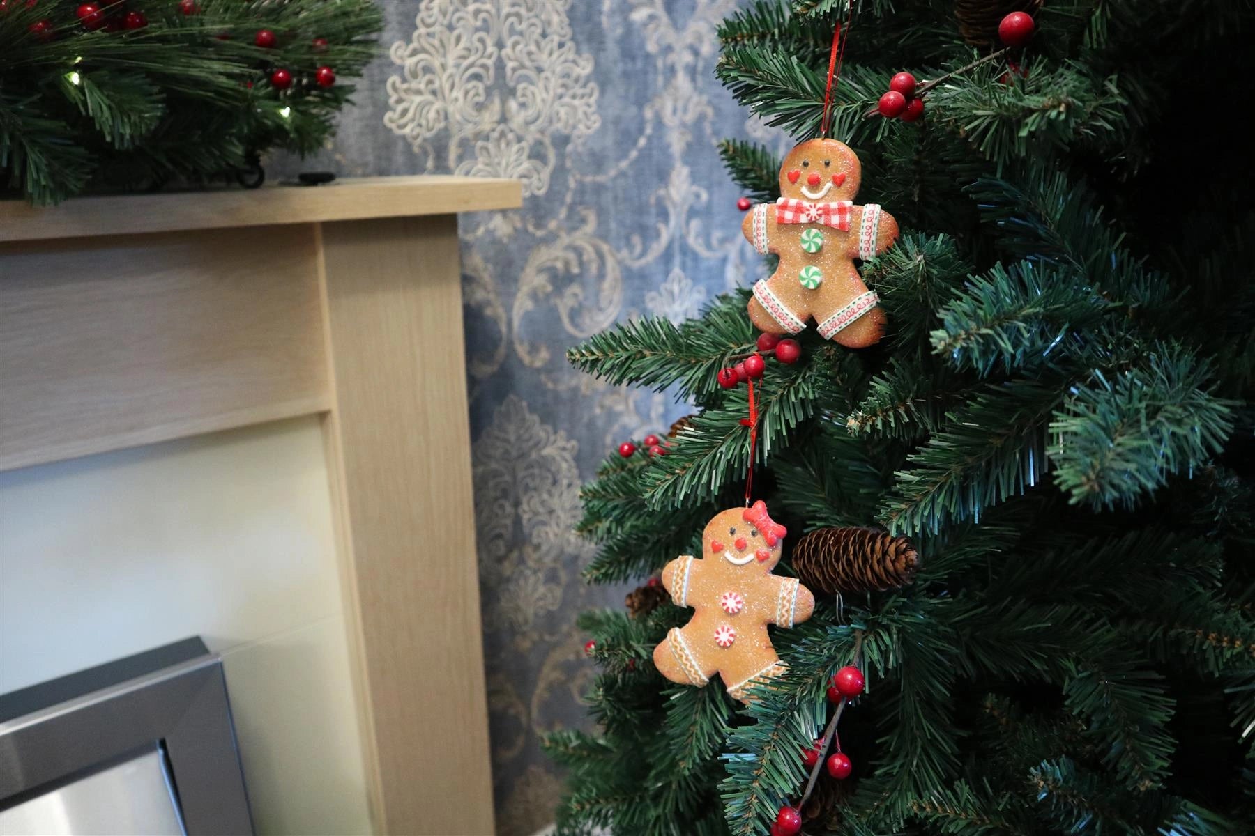 Christmas Tree Cute Snowman Hanging Wall Decorations Xmas Eve Party Supply 2pc