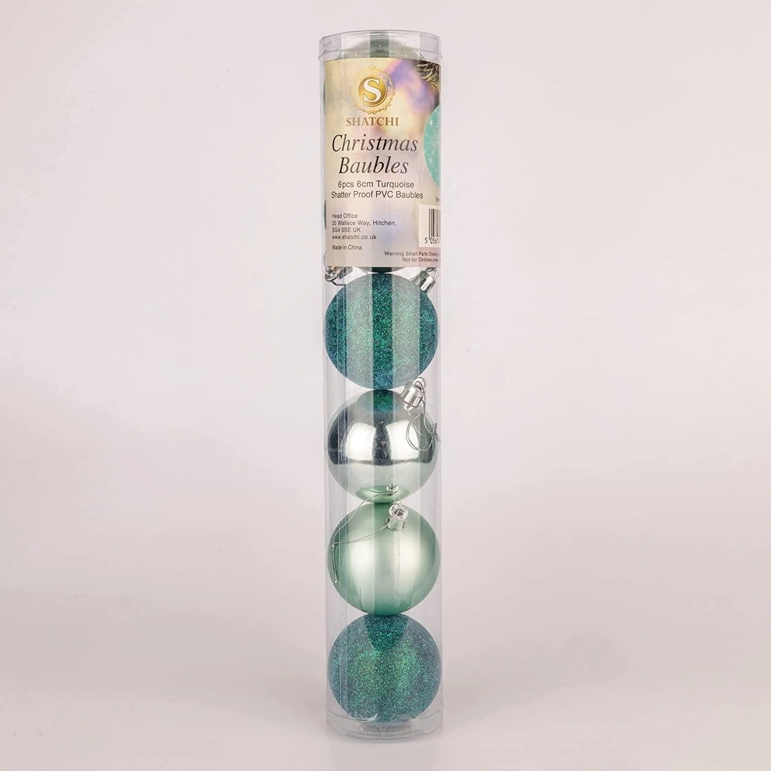 12X Christmas Baubles Tree Ornament Turquoise Ball Xmas Hanging Decorations 50mm