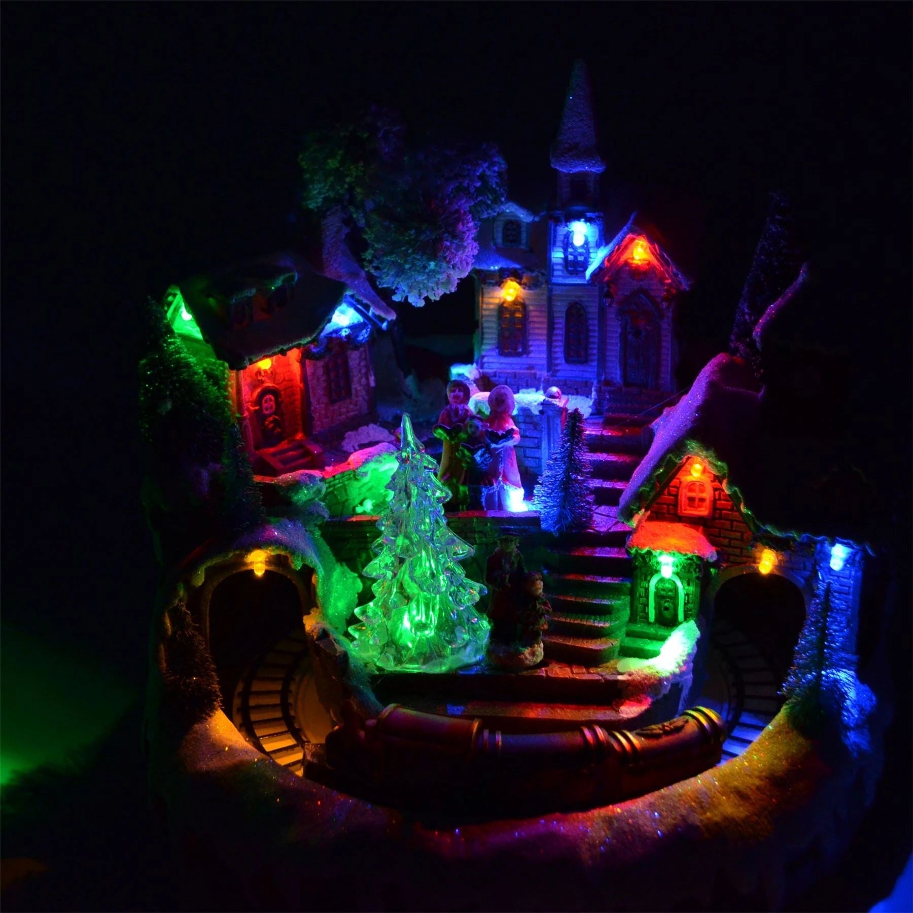 Christmas LED Musical Light Up Ornament Nativity Xmas Home Decorations