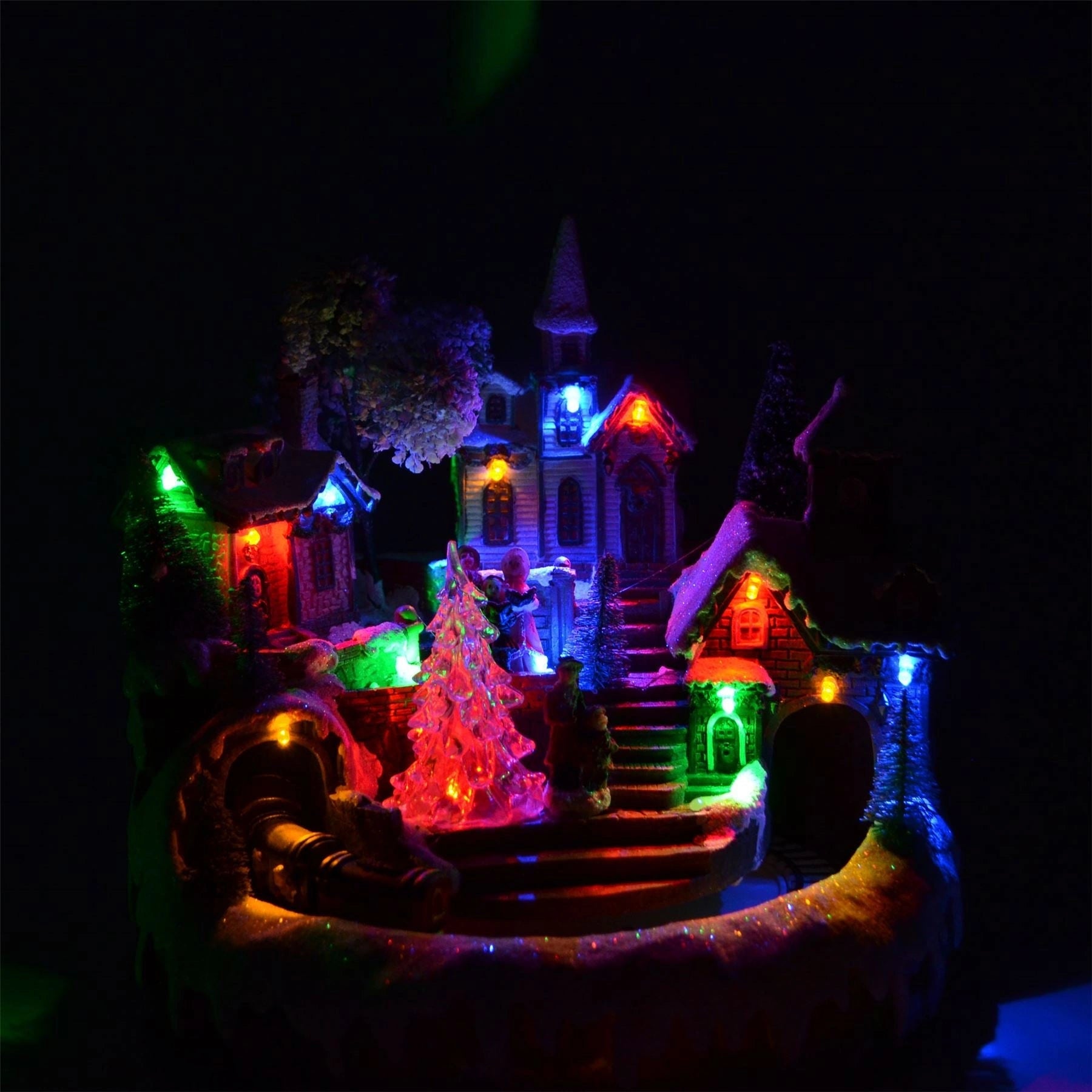 Christmas LED Musical Light Up Ornament Nativity Xmas Home Decorations