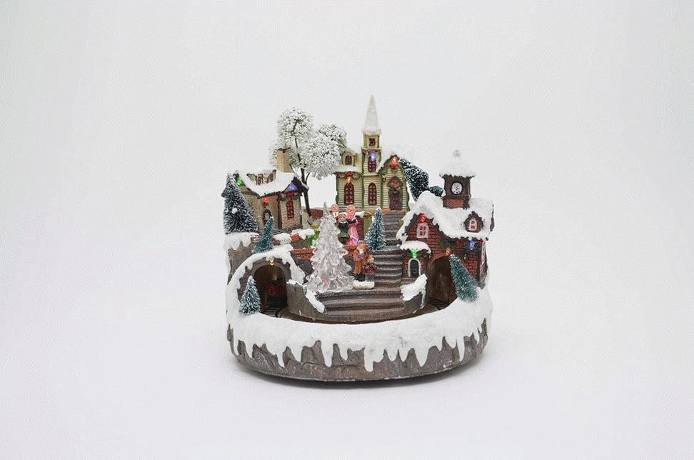 Christmas LED Musical Light Up Ornament Nativity Xmas Home Decorations