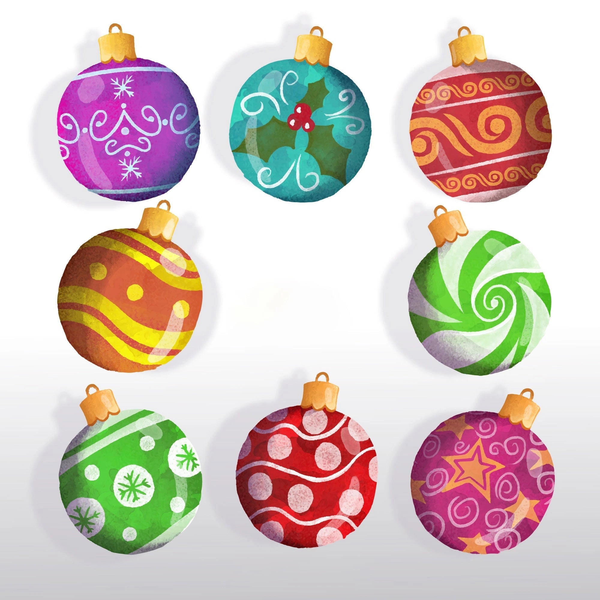 Baubles Candy Stripe 3Cm-24Pcs Set -Pvc