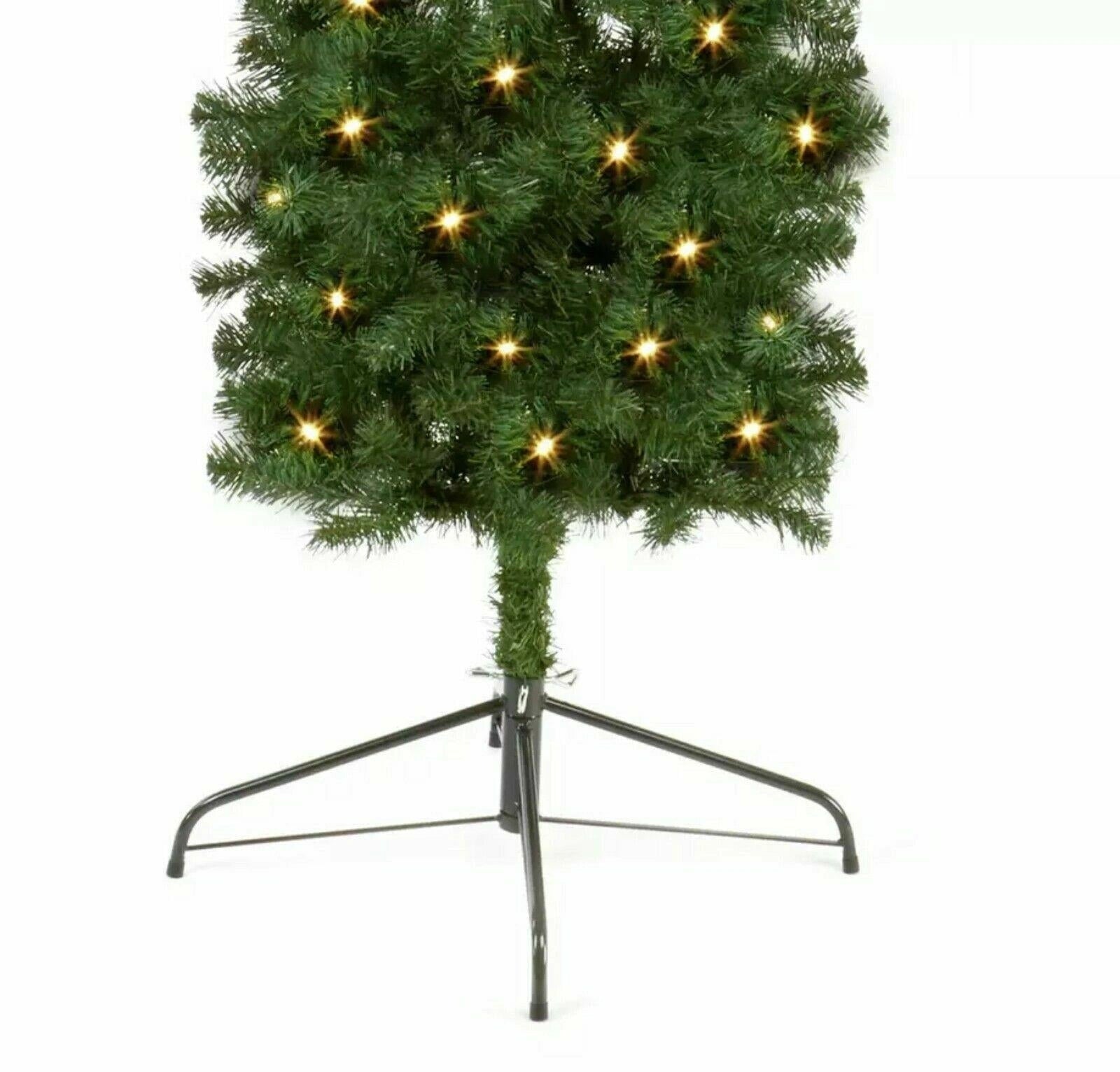 Green Christmas Tree Arch Pre Lit Door Decoration Outdoor Xmas Tree Garland 2.4M