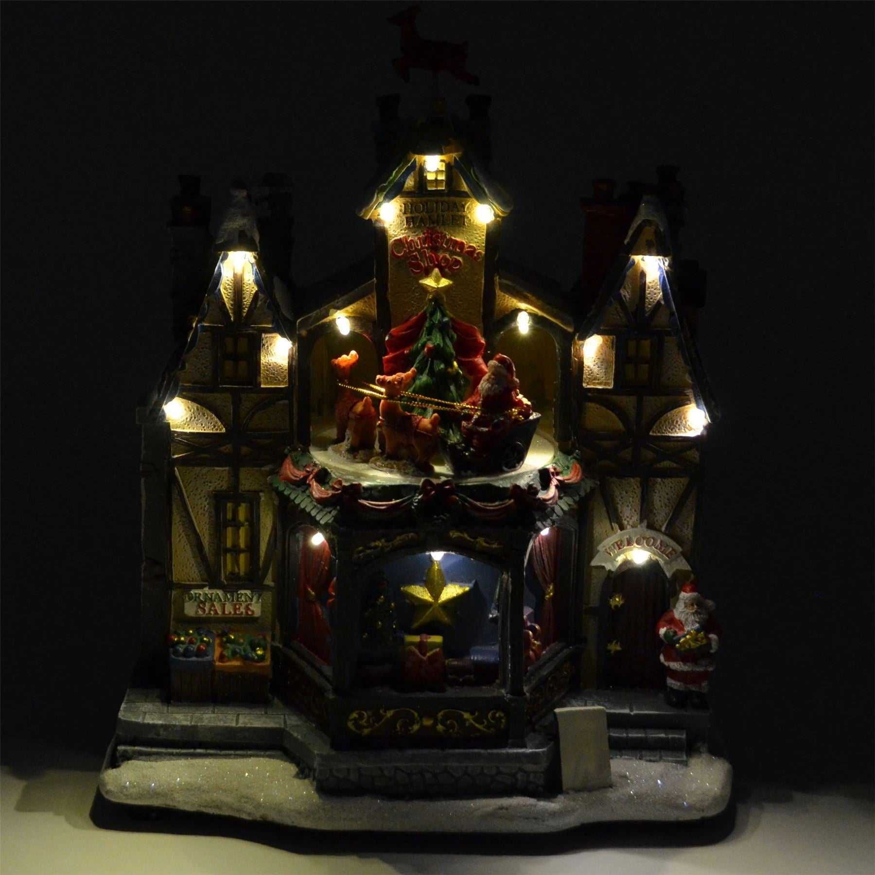 Christmas LED Musical Light Up Ornament Nativity Set Xmas Home Decorations