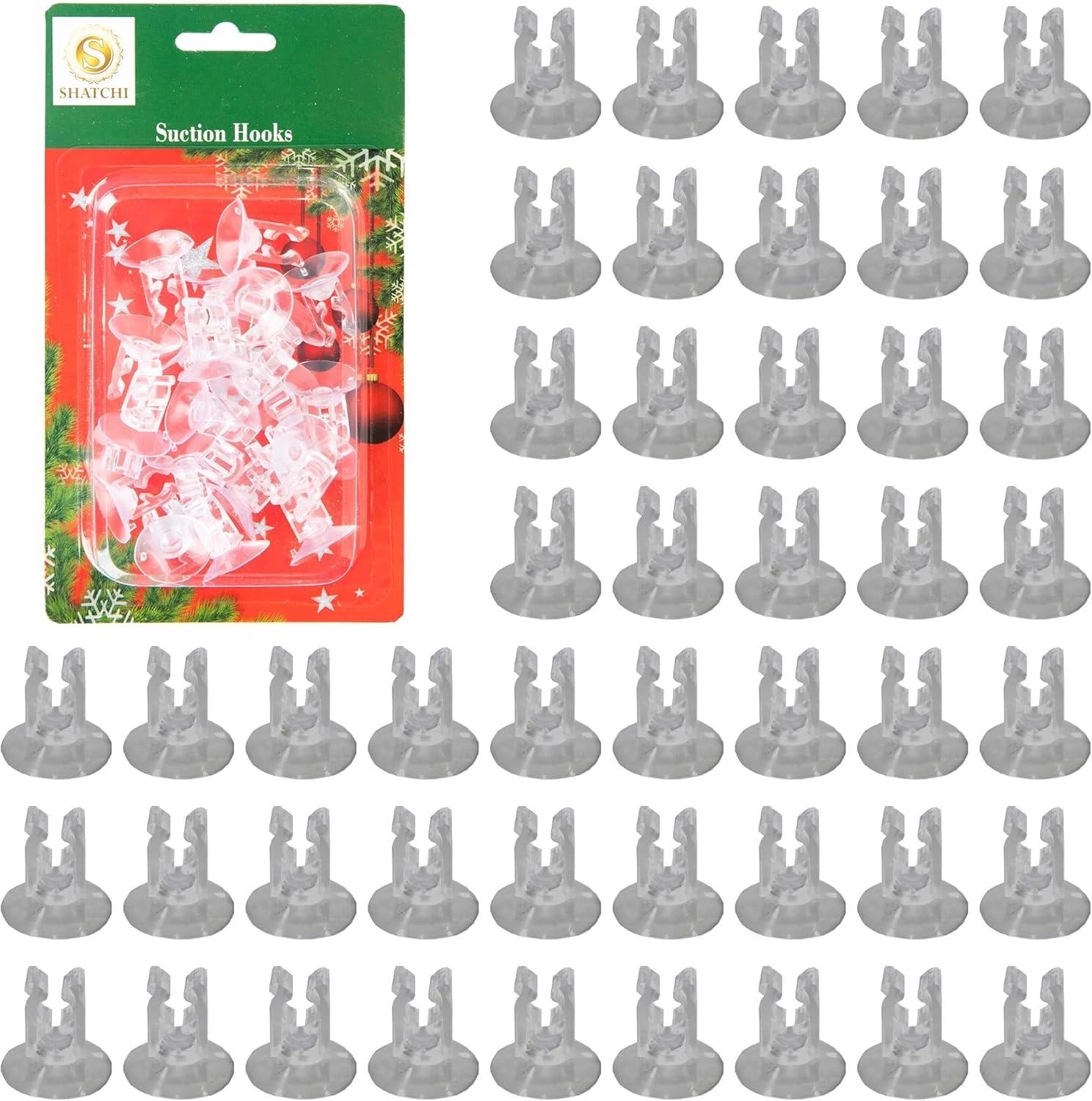 Window Suction Hook Mini Clip With Slot Christmas Light Rope String Decor 100pcs