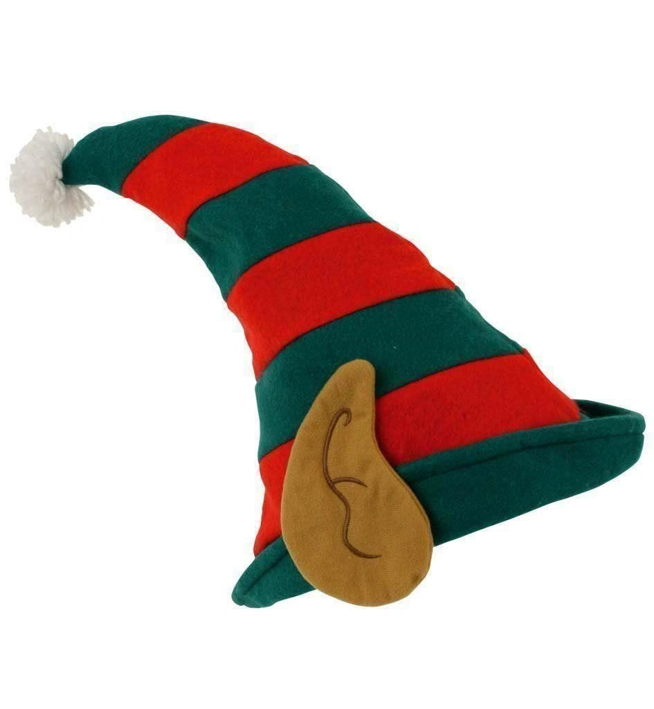 200Pcs Christmas Elf Hat Polyester Xmas Hat Fancy Dress Costume One Size Fun Hat