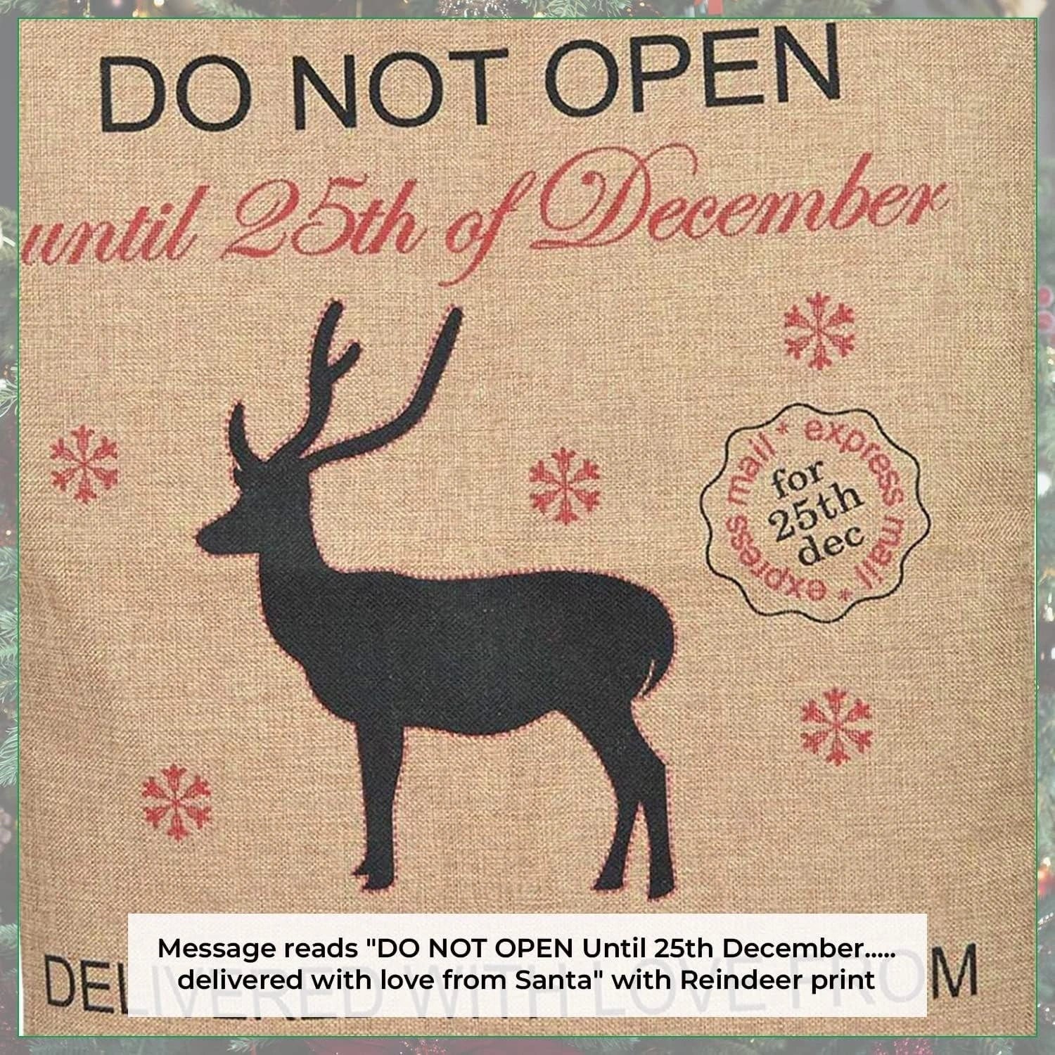 Vintage Hessian Christmas Santa Sack Gift Holder Unique Surprise Gift Bag 70cm