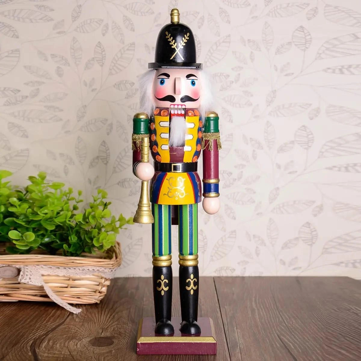 4Pcs Wooden Nutcrackers 38cm Christmas Figure Ornament Royal Military Xmas Decor