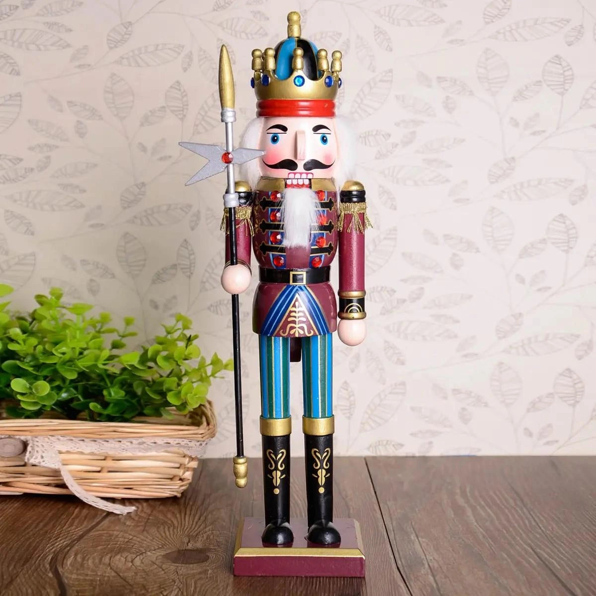 38Cm Wooden Nutcrackers Figures Christmas Ornament 4Pcs Set Royal And Millatry Theme