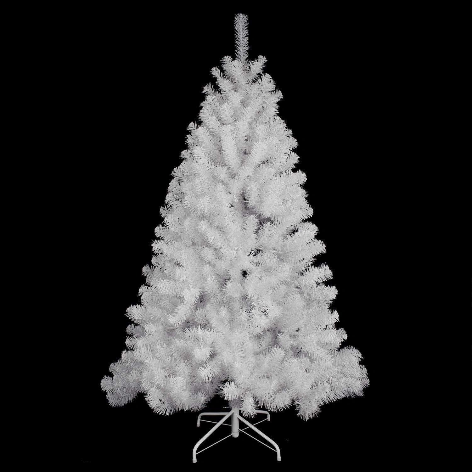White Christmas Tree Home Decorations Size 5Ft / 150Cm / With 300 Multicolour Led Lights (Separate)
