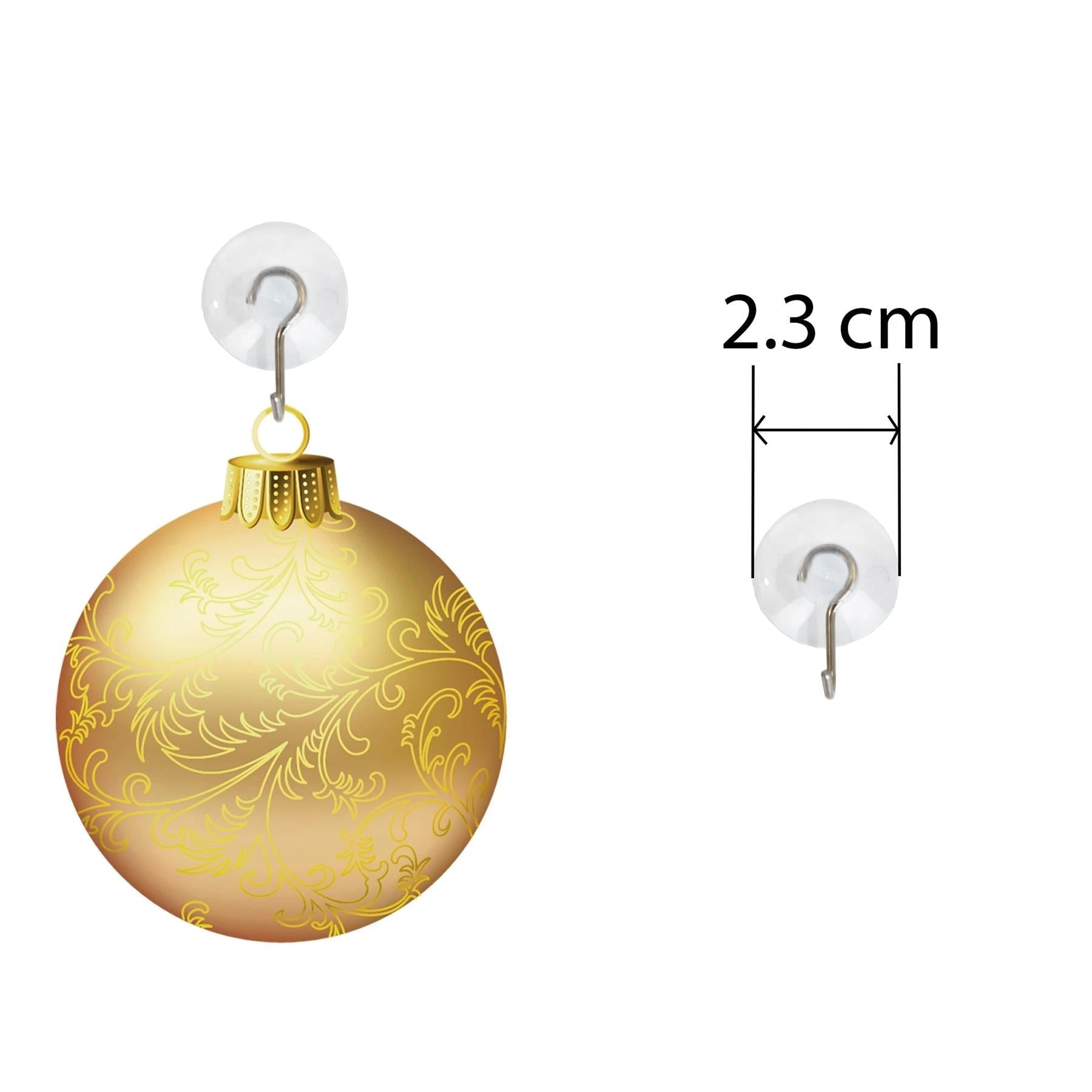 12pc Suction Hook HeavyDuty Christmas Decoration Sign Kitchen Bathroom Wall 23mm