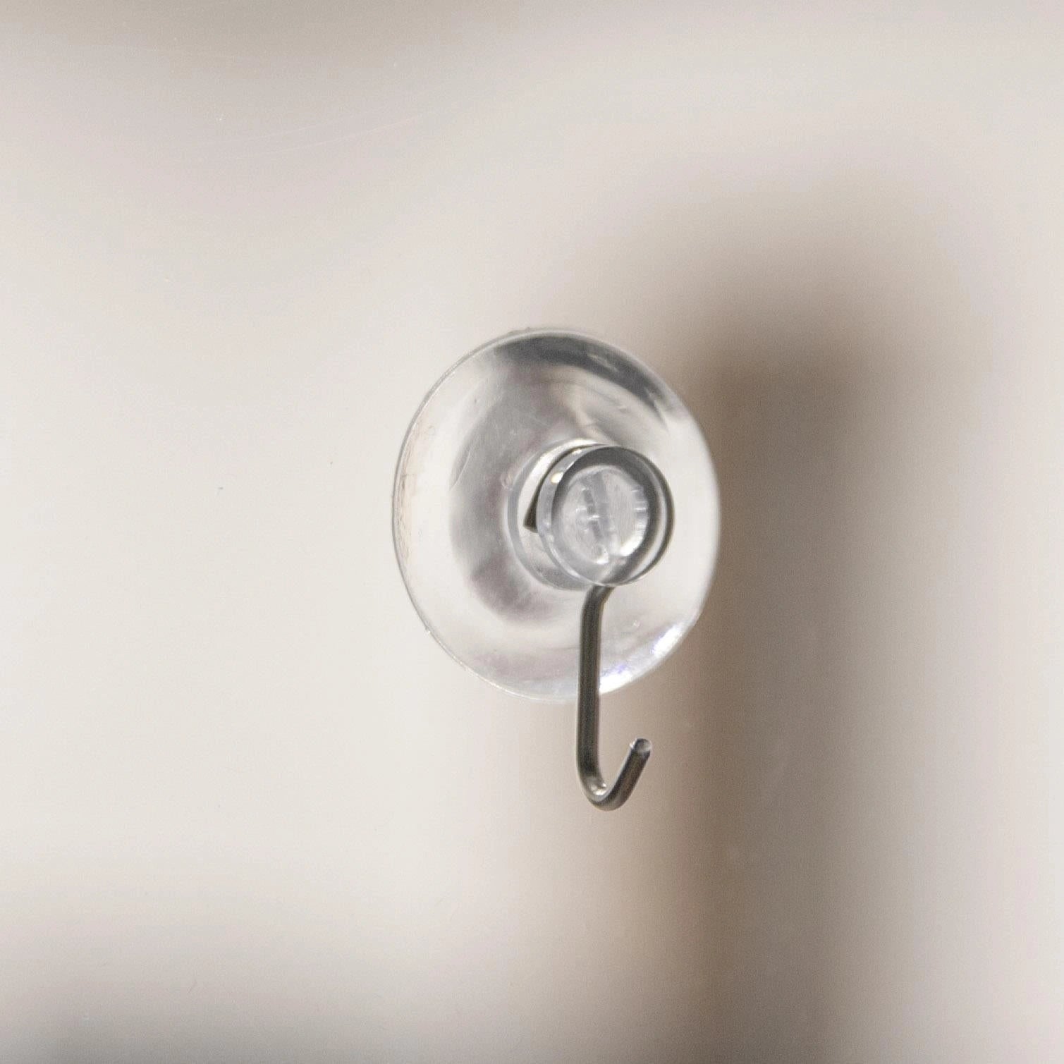 12Pcs Suction Cups Metal Hooks 2.3Cm