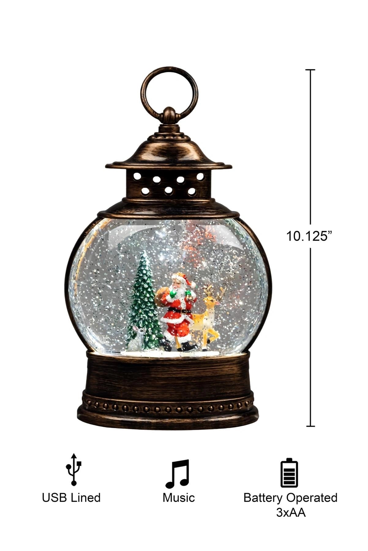 Light Up Nativity Lantern Snow Globe Christmas Home Decoration