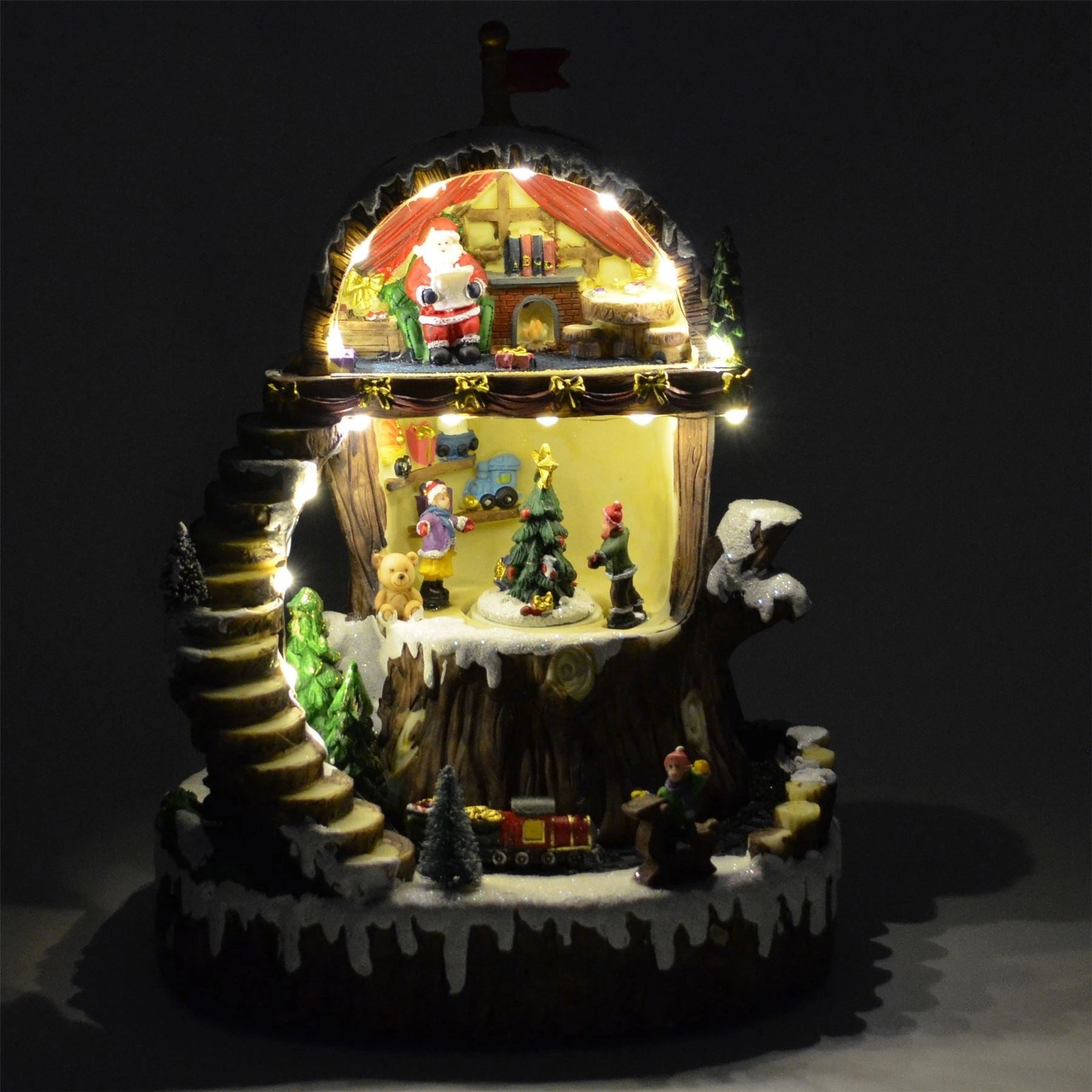 Christmas LED Musical Light Up Ornament Nativity Set Xmas Home Decorations