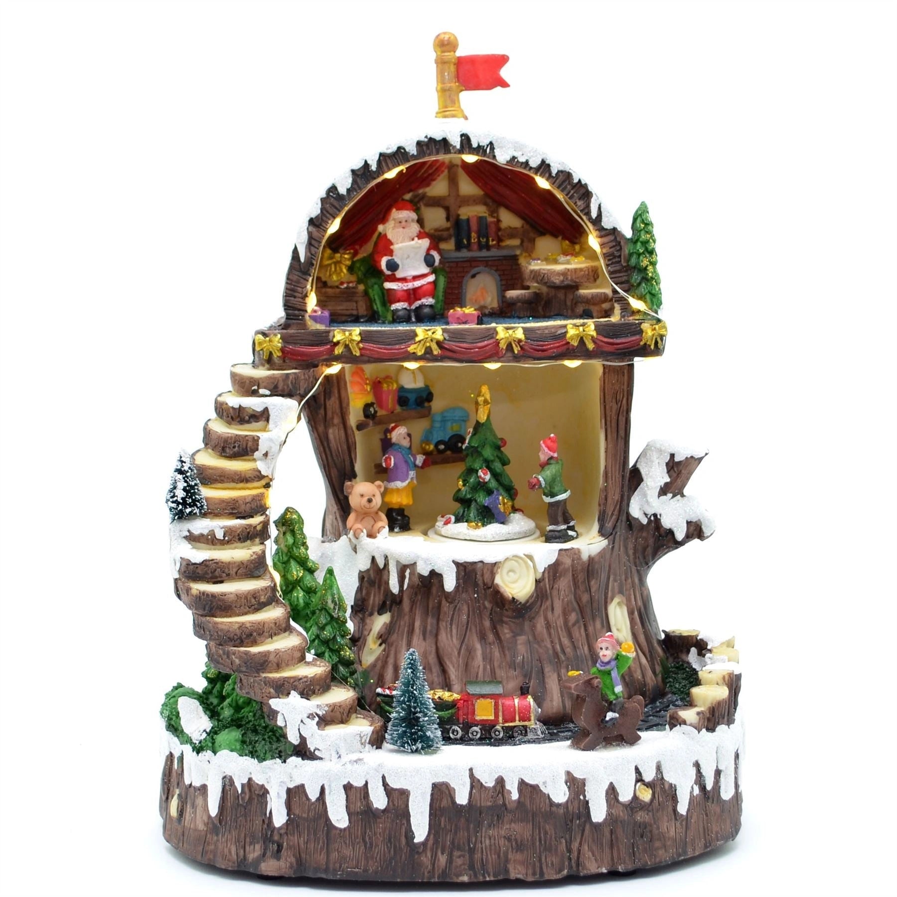 Christmas LED Musical Light Up Ornament Nativity Set Xmas Home Decorations
