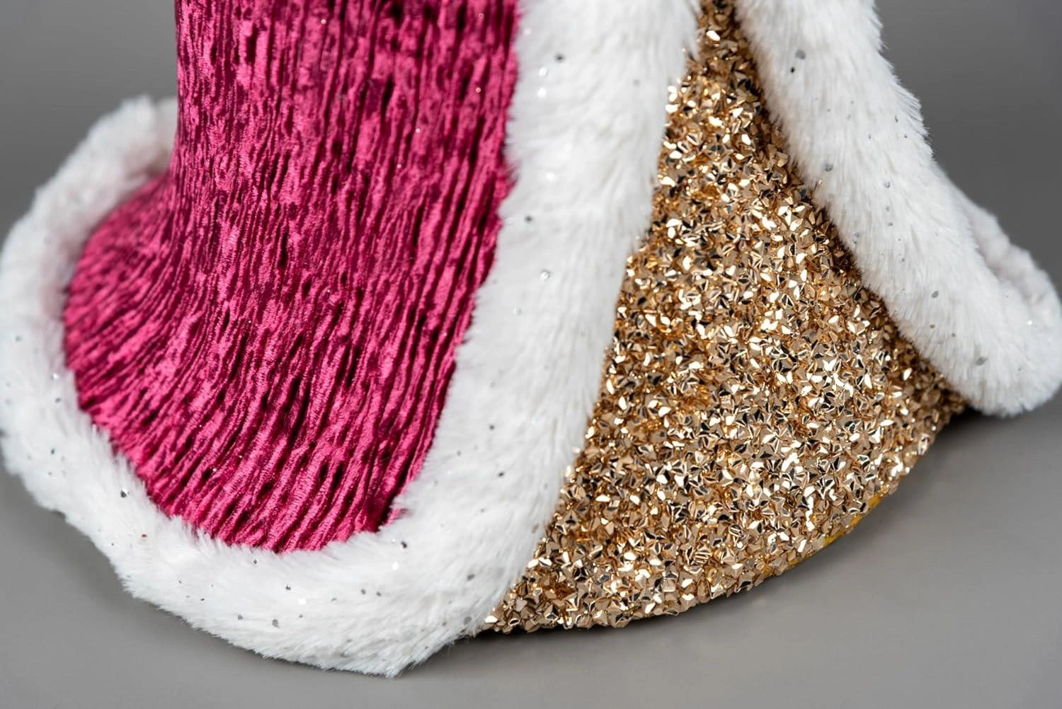 34cm Burgundy Christmas Santa Centerpiece Figure Tabletop Window Xmas Home Decor