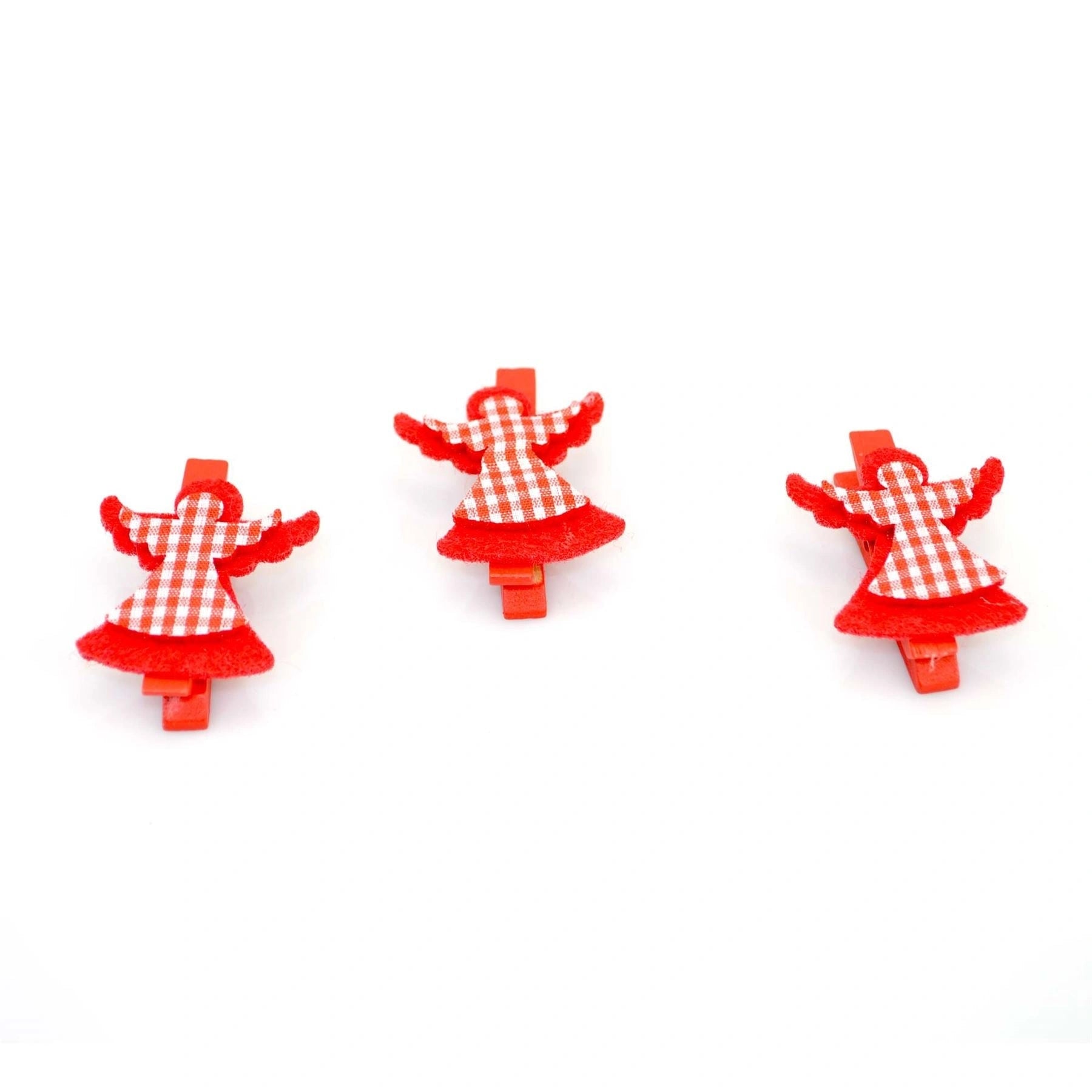 Wooden Mini Peg Clips Xmas Decor Card Paper Holder Wooden Art Decorations 3pcs