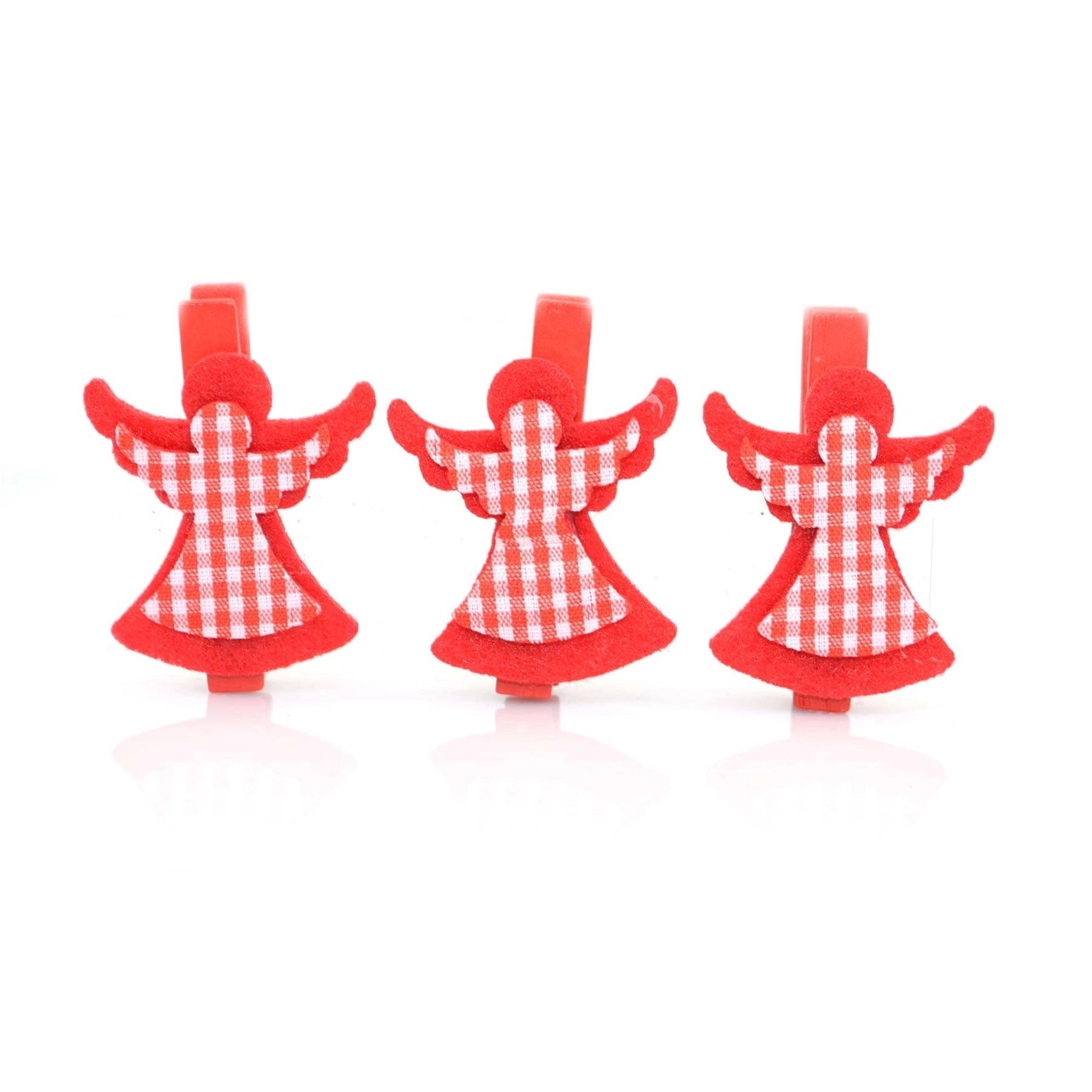 Wooden Mini Peg Clips Xmas Decor Card Paper Holder Wooden Art Decorations 3pcs