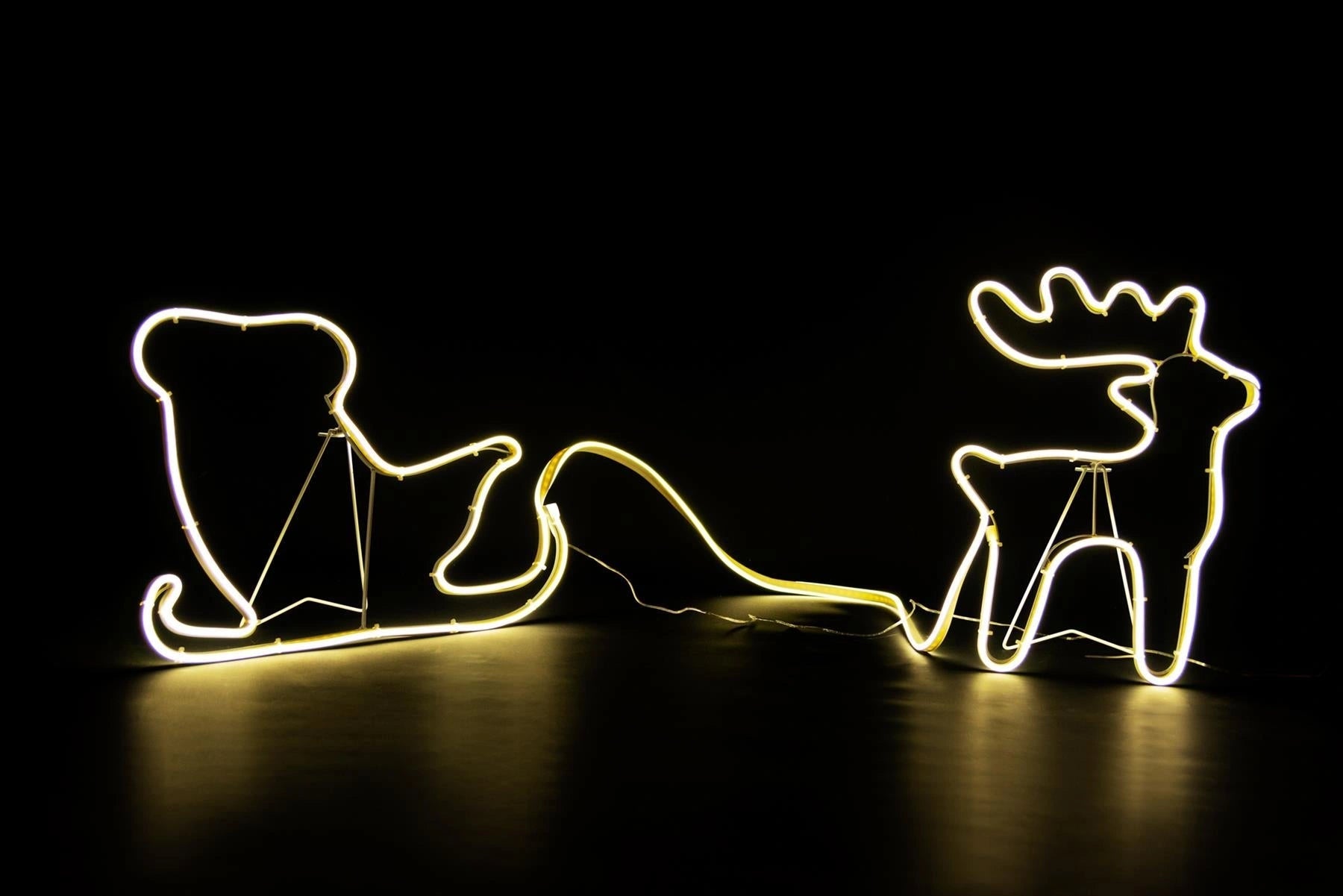 Christmas Neon Lights Silhouette Outdoor Wall Garden Decor 164cm UK