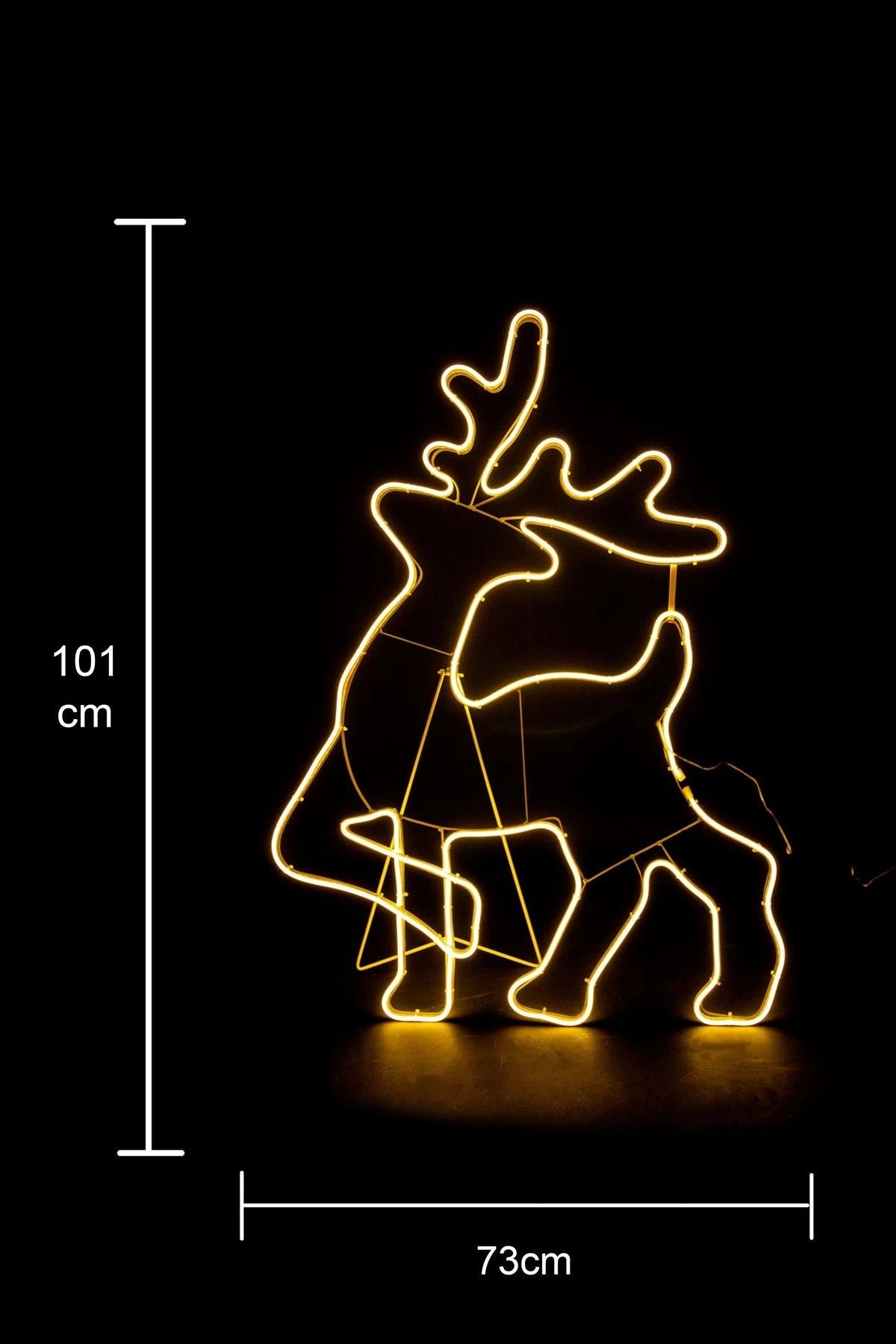 Neon Rope Light Silhouette Christmas Walking Reindeer Outdoor Wall Garden Decor
