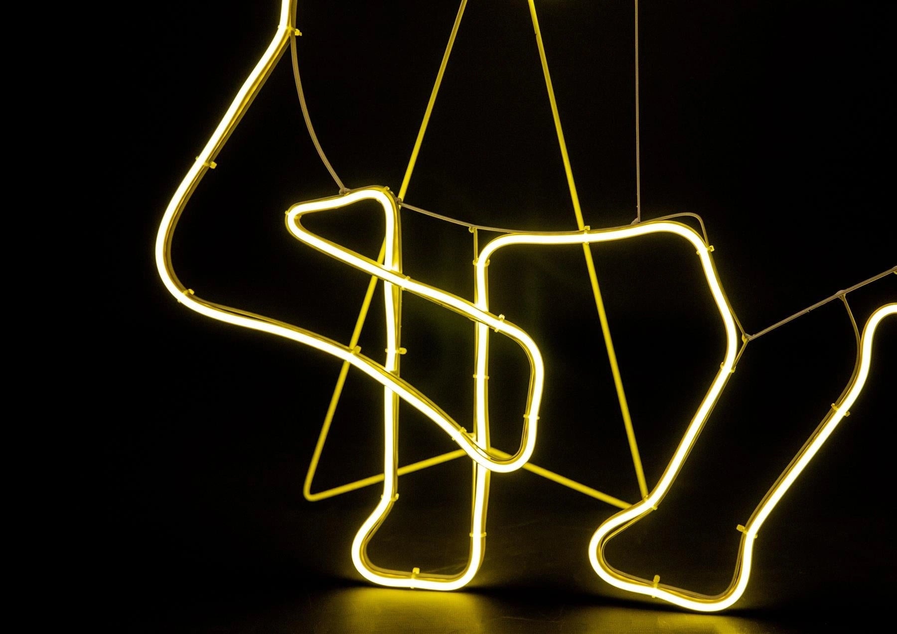 Neon Rope Light Silhouette Christmas Walking Reindeer Outdoor Wall Garden Decor