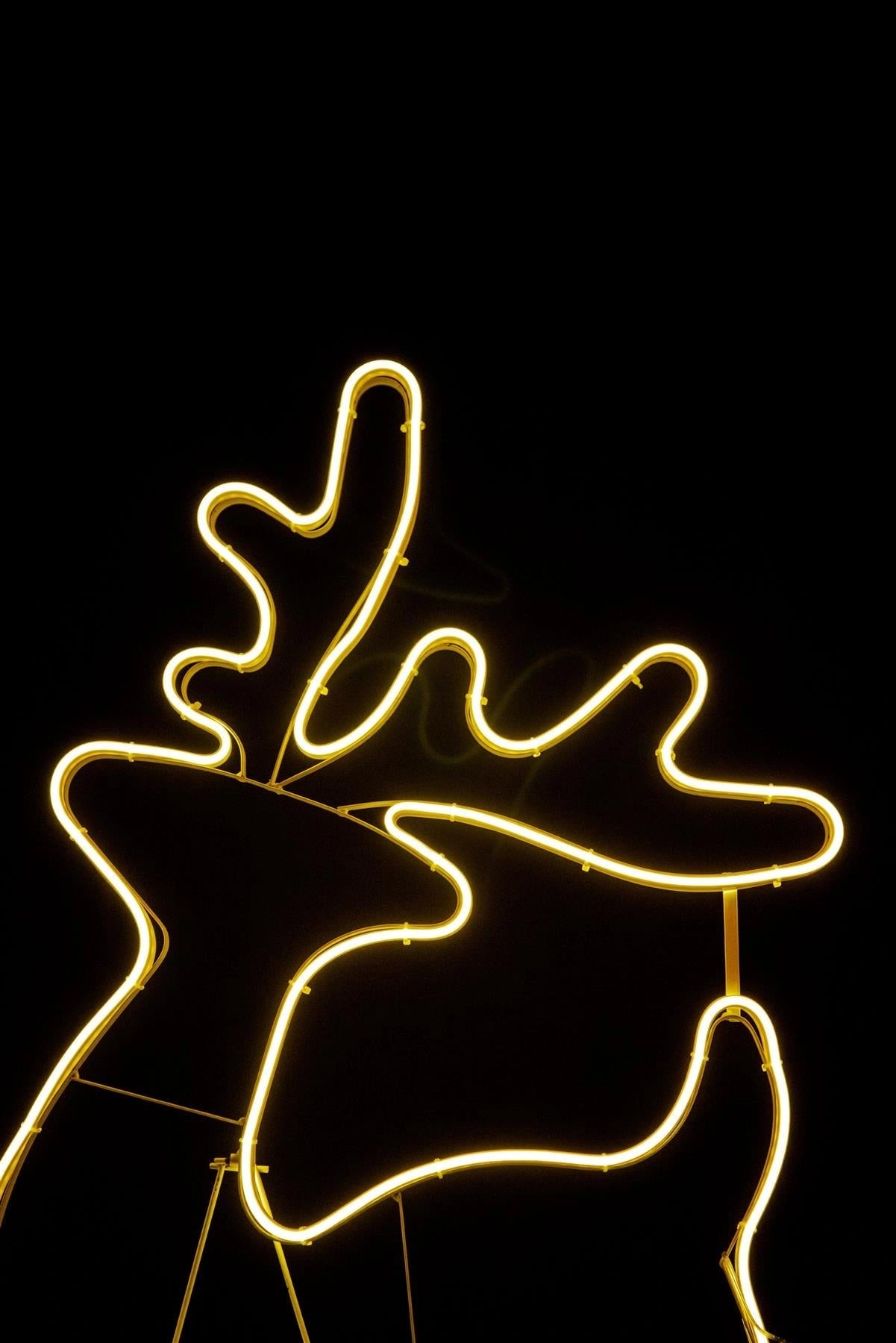 Neon Rope Light Silhouette Christmas Walking Reindeer Outdoor Wall Garden Decor