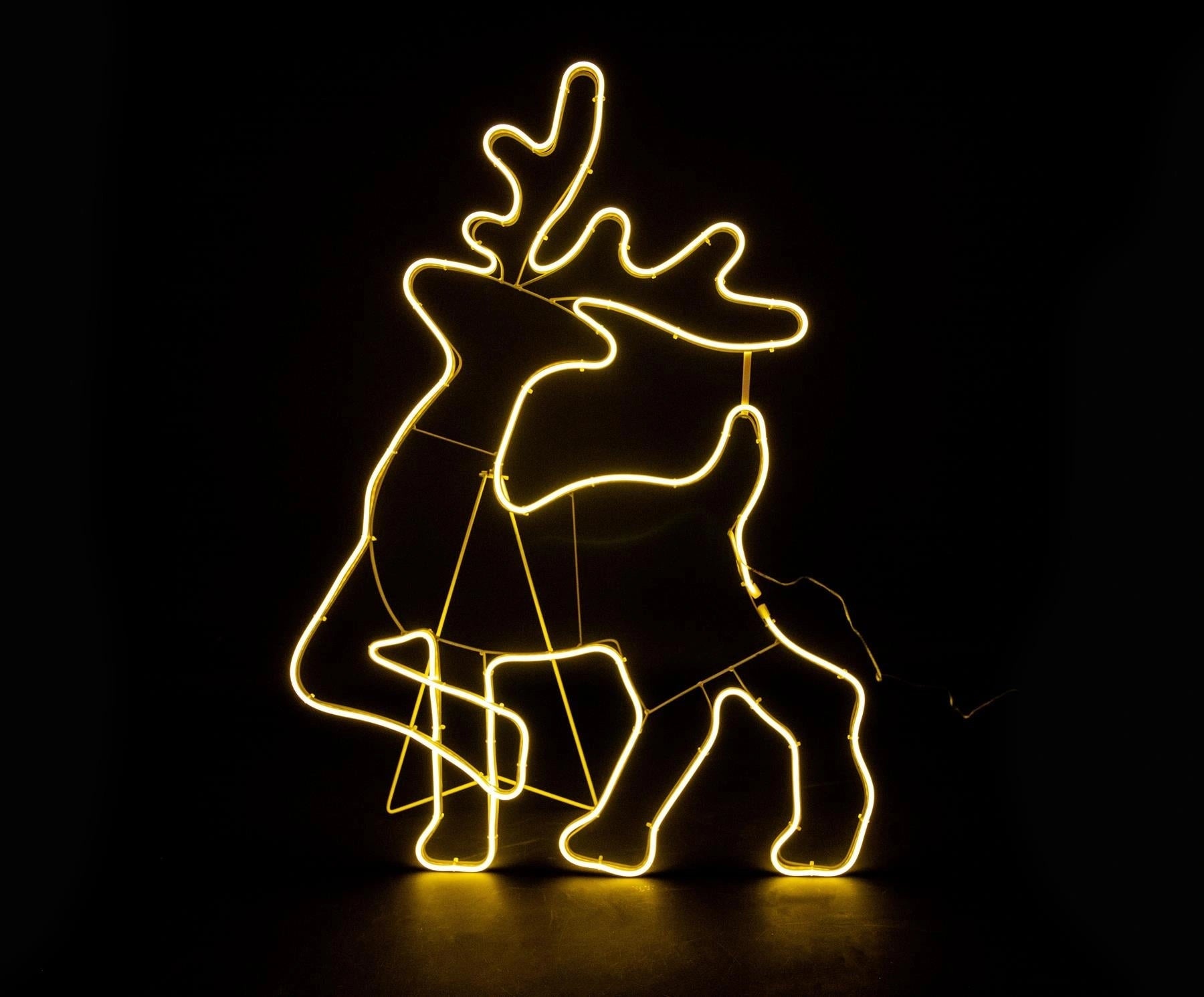 Neon Rope Light Silhouette Christmas Walking Reindeer Outdoor Wall Garden Decor