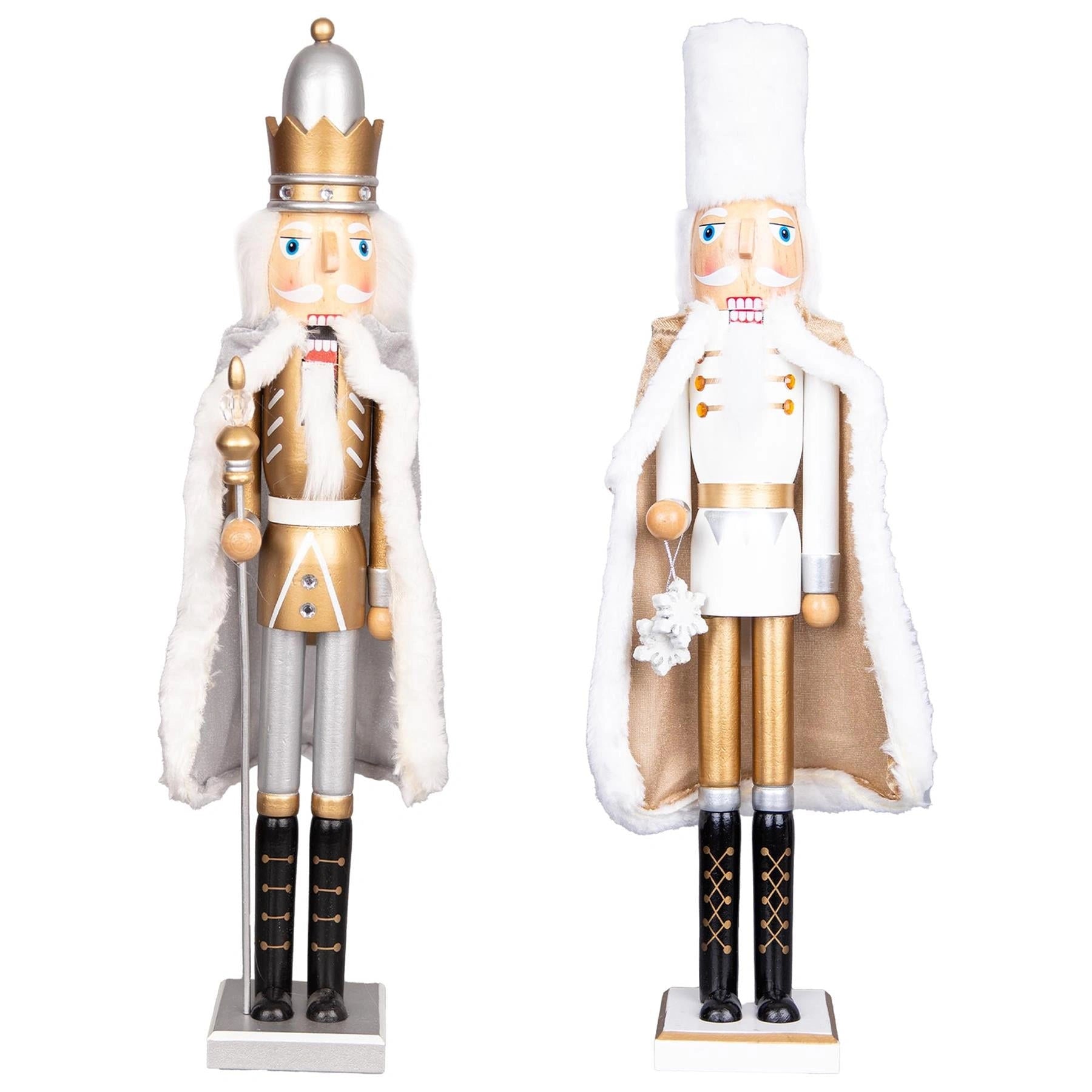 Christmas Nutcrackers Decoration Wooden 50cm Figures Xmas Ornament Any One Gold